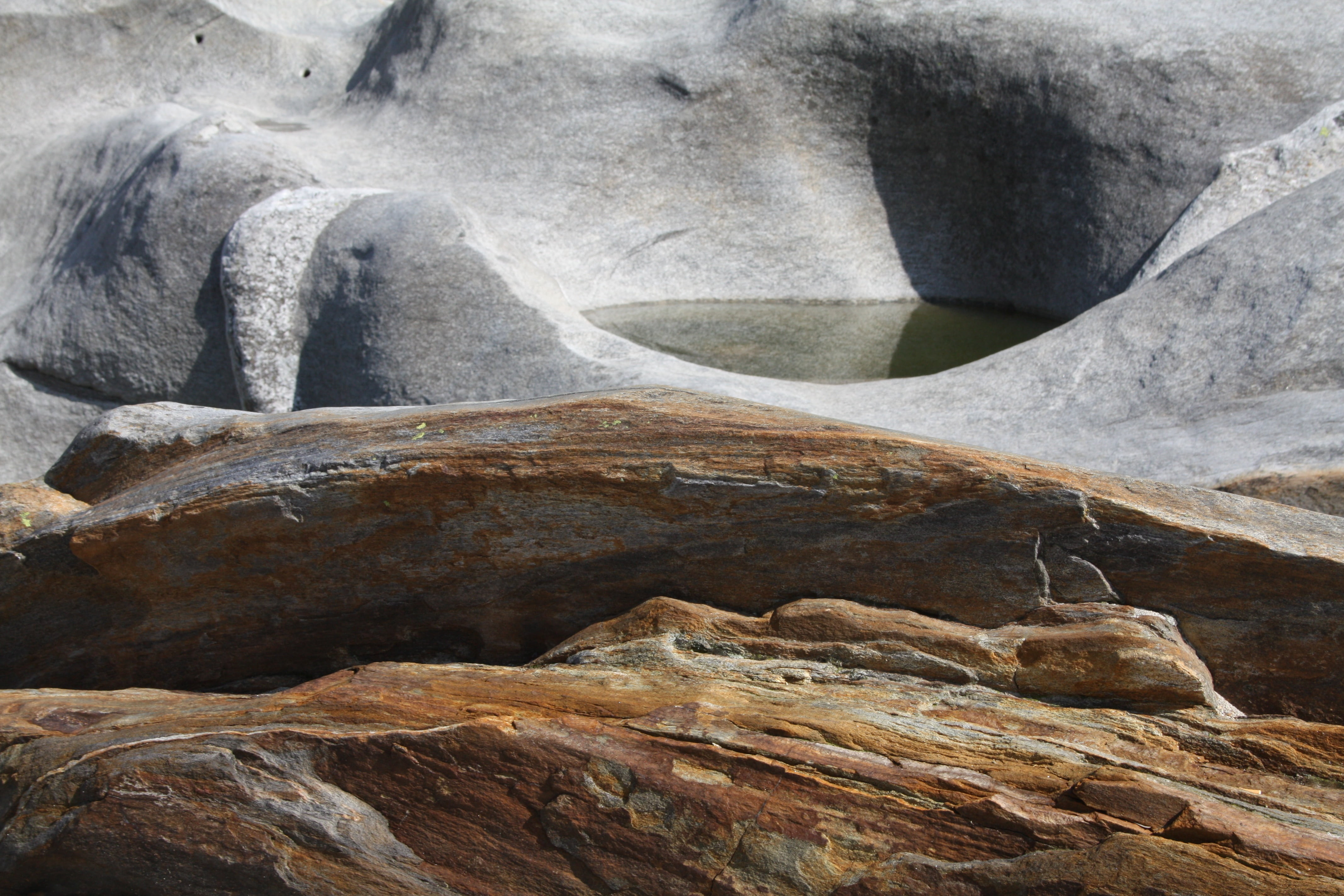 flowing water, land, rock - object, ticino, non-urban scene, rock formation, beauty in nature, scenics - nature, tranquil scene, geology, switzerland, verzasca, HD Wallpaper