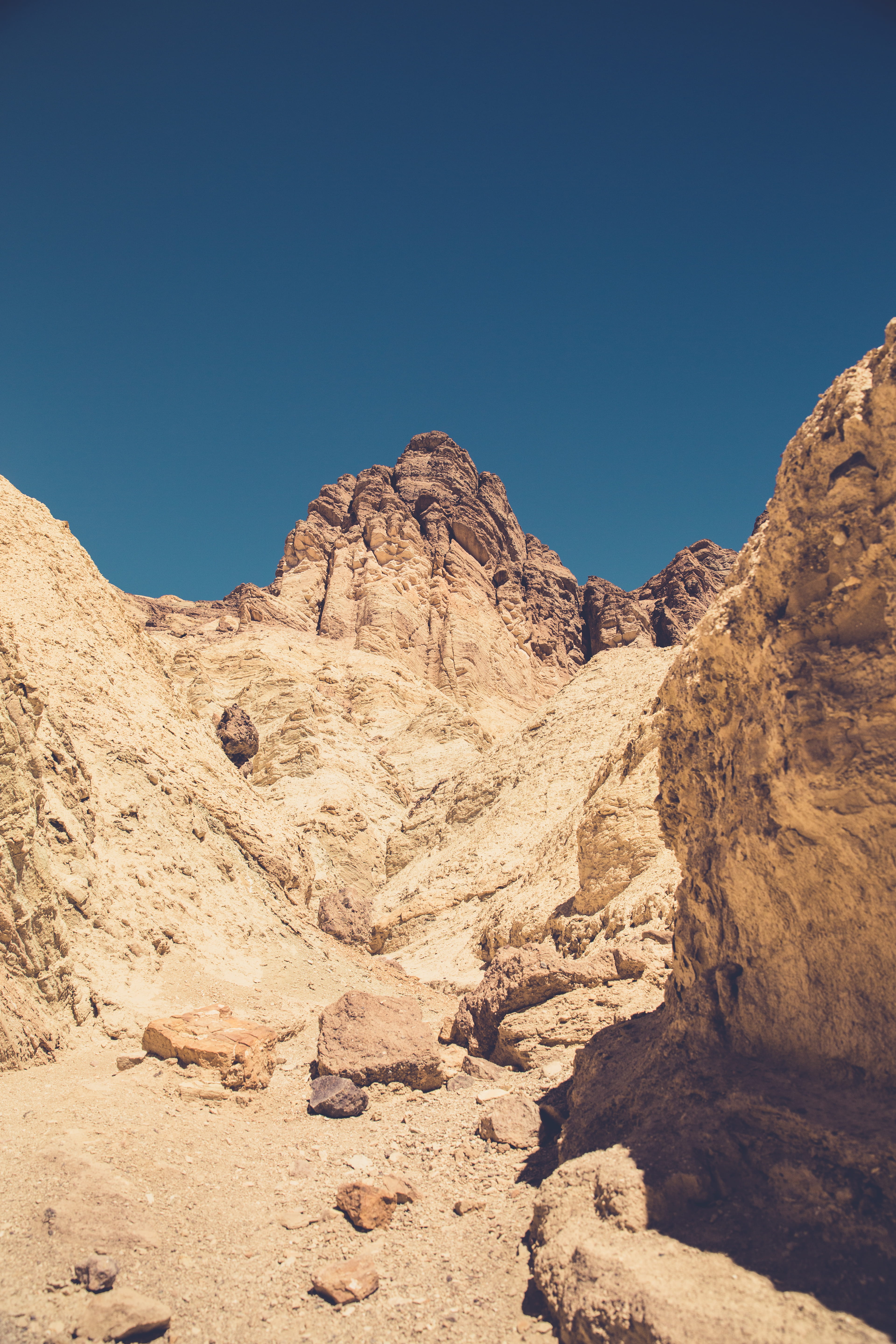 outdoors, nature, beauty in nature, brown, extreme Terrain, day, mountain, scenics - nature, eroded, blue, daytime, rocky, sunny, low, no People, clear sky, Phone HD Wallpaper