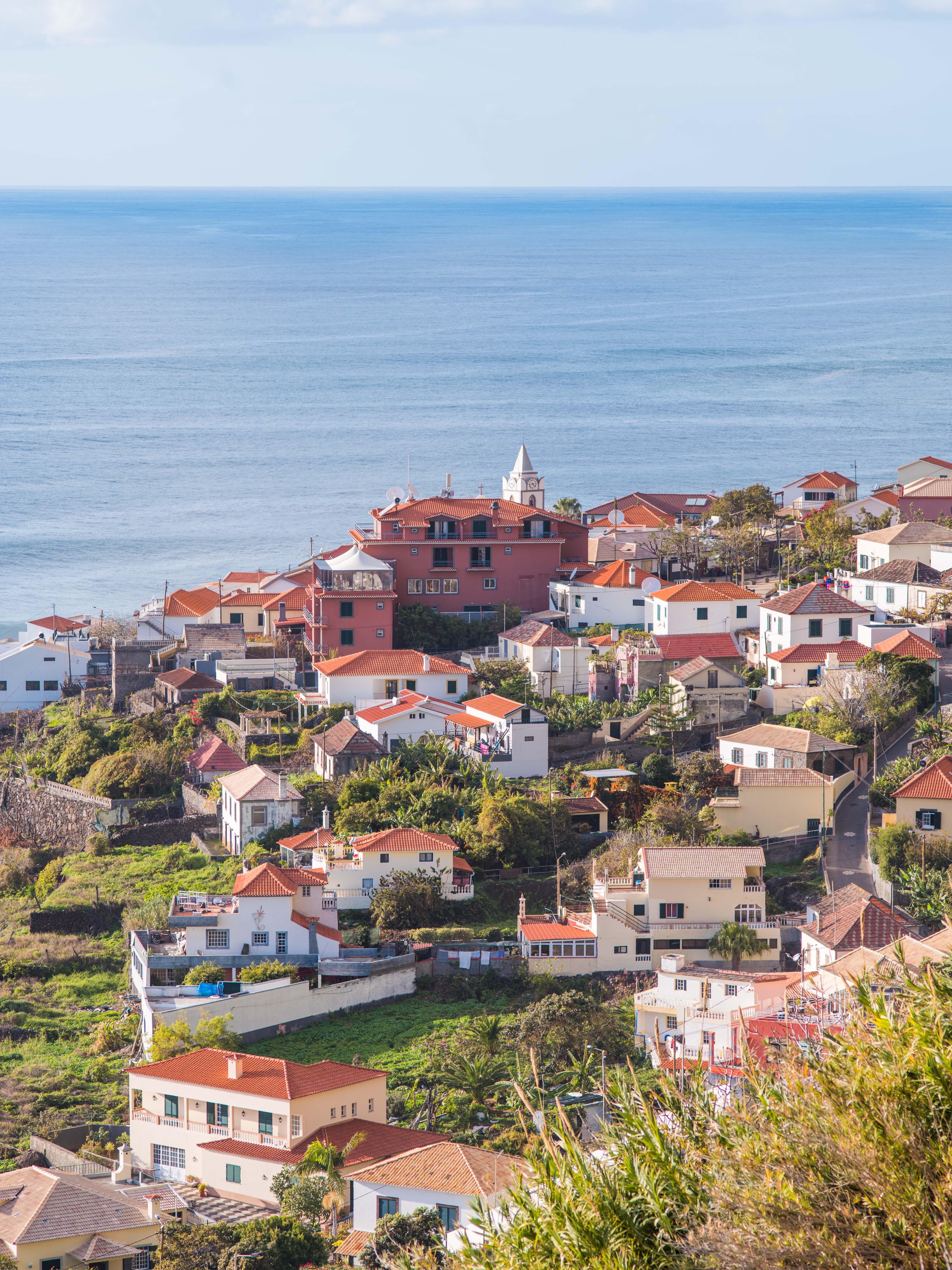 water, horizon over water, residential district, portugal, building exterior, nature, europe, no people, building, landscape, outdoors, atlantic ocean, Phone HD Wallpaper
