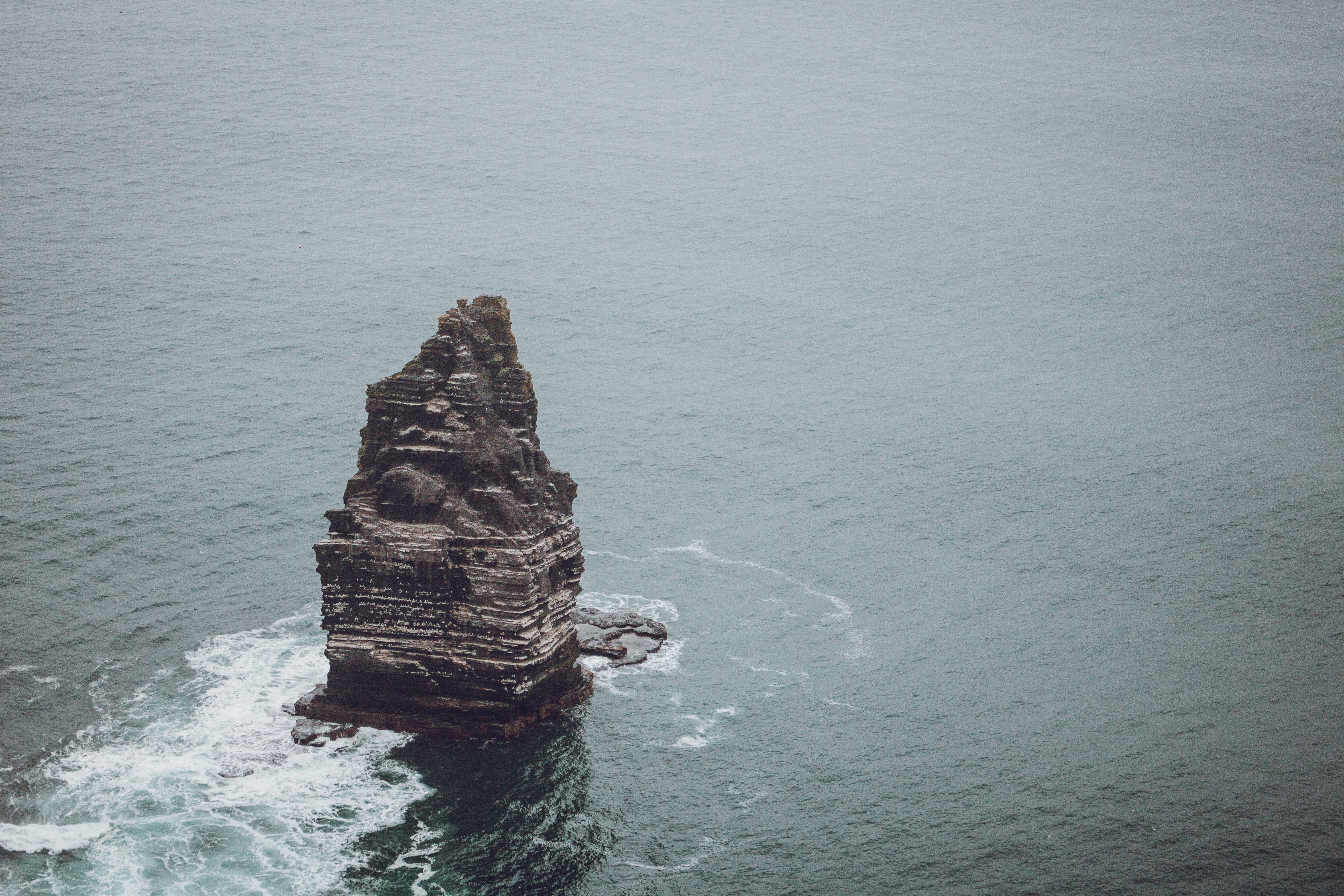 no people, high angle view, solid, coast, outdoors, rock formation, marine, nature, grey, sea, formation, waterfront, stack rock, scenics - nature, tranquil scene, HD Wallpaper