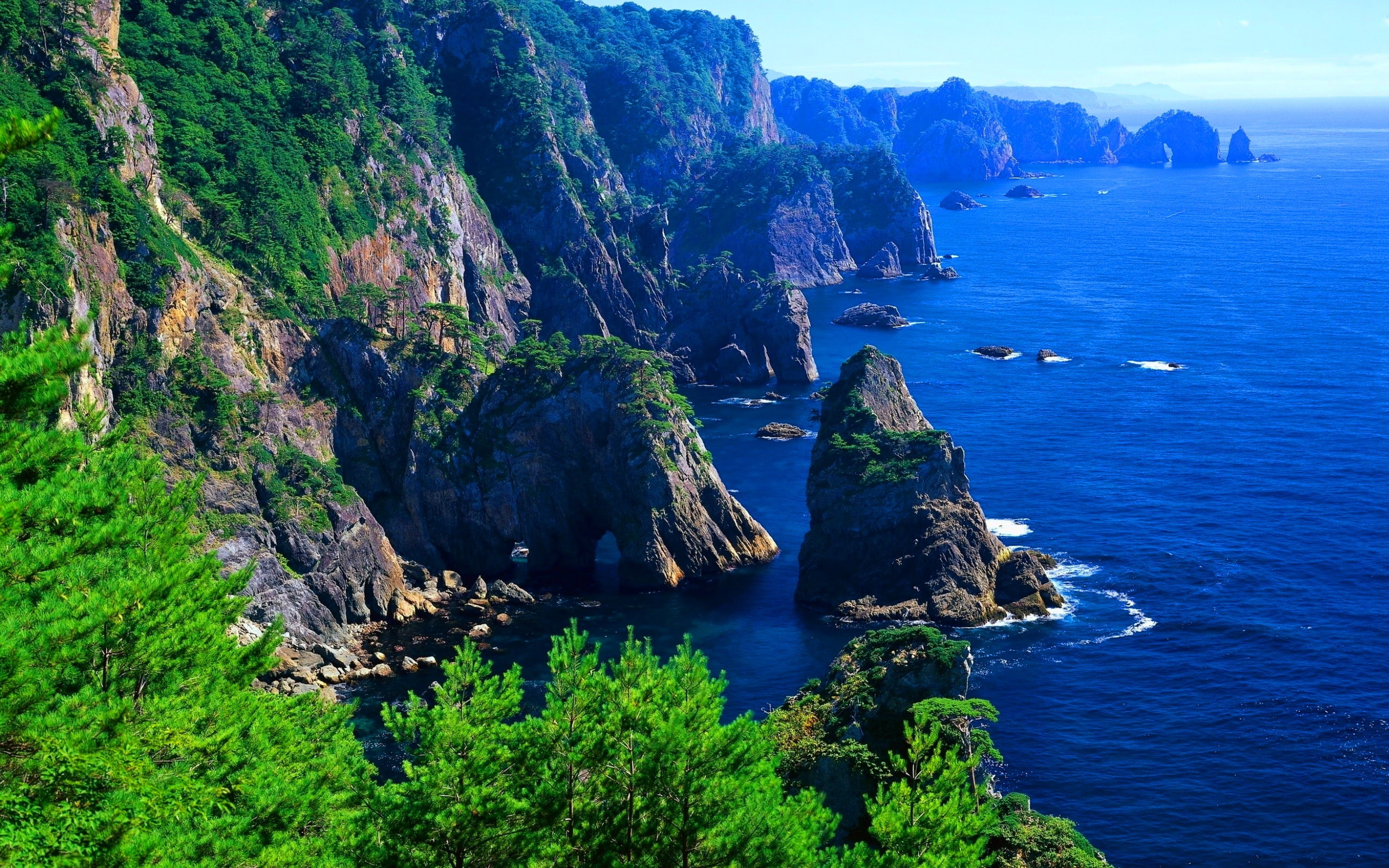  cliffs, wide, 2K, moher, HD Wallpaper