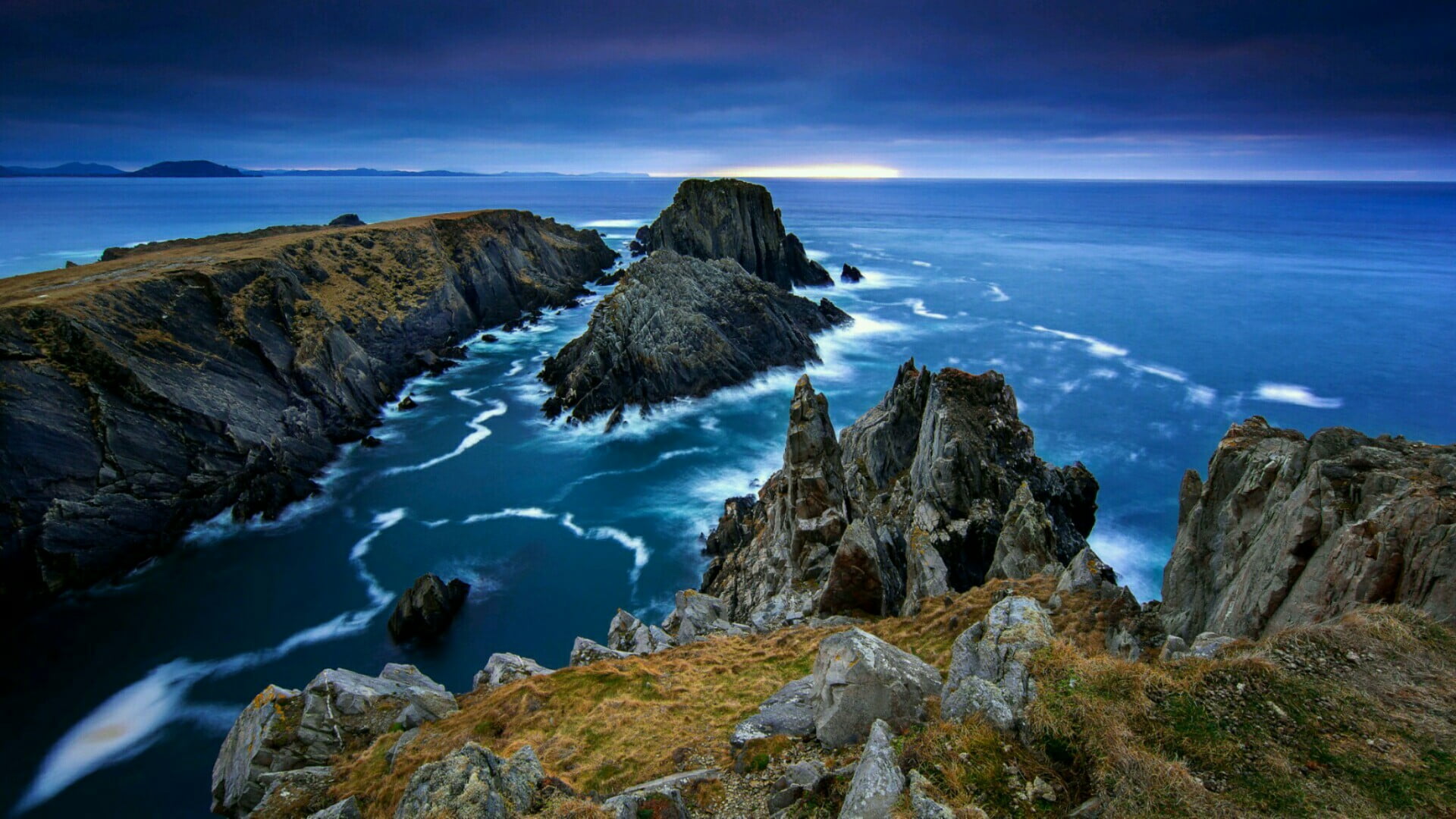 europe, beauty in nature, horizon, shore, rugged, coast, rock - object, land, 1080P, cape, ocean, scenics - nature, outdoors, sea, beach, peninsula, promontory, HD Wallpaper