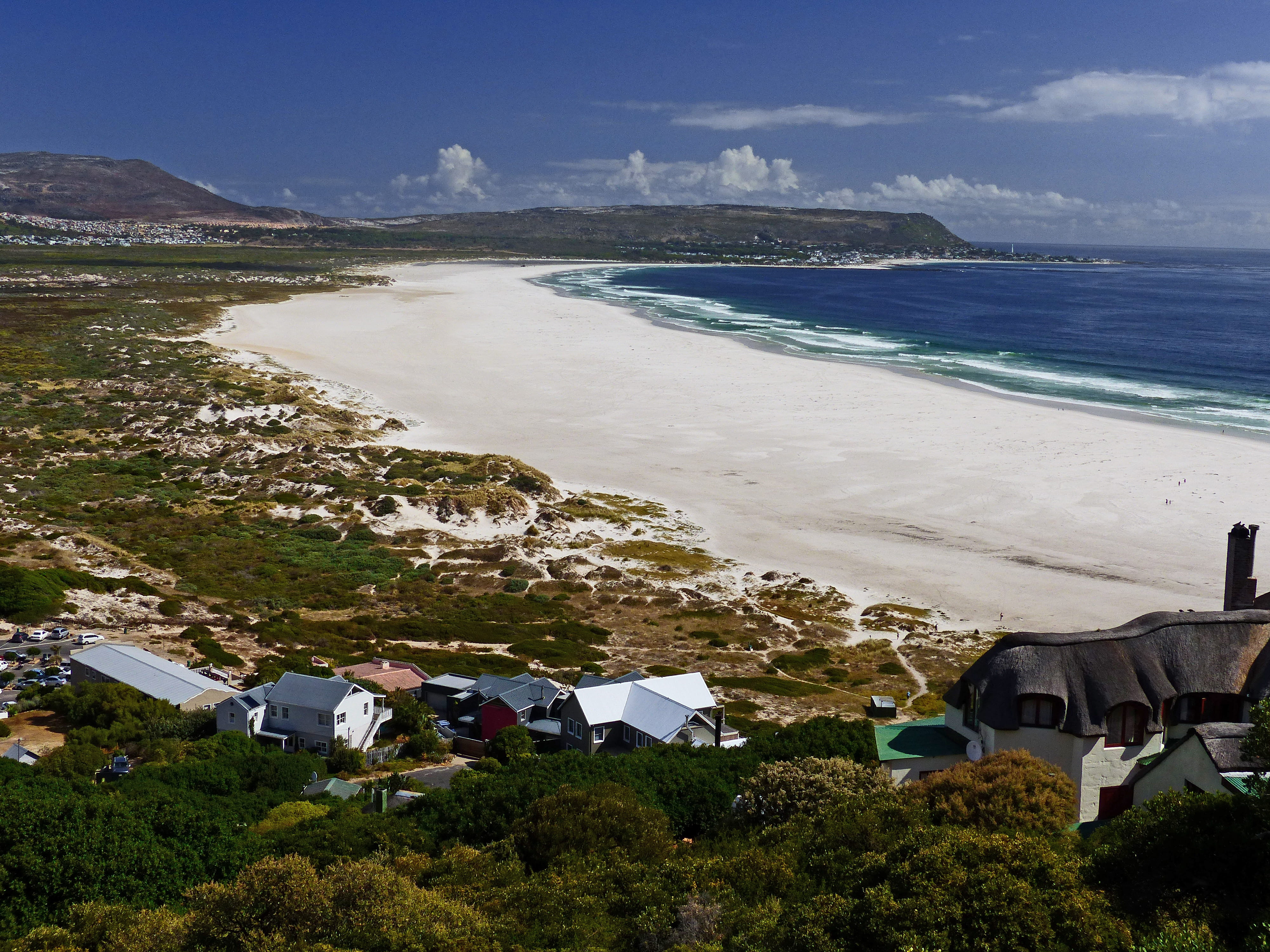 tree, land, tranquil scene, water, building exterior, beach, 4K, sky, south africa, plant, nature, no people, scenics - nature, cloud - sky, cape town, HD Wallpaper