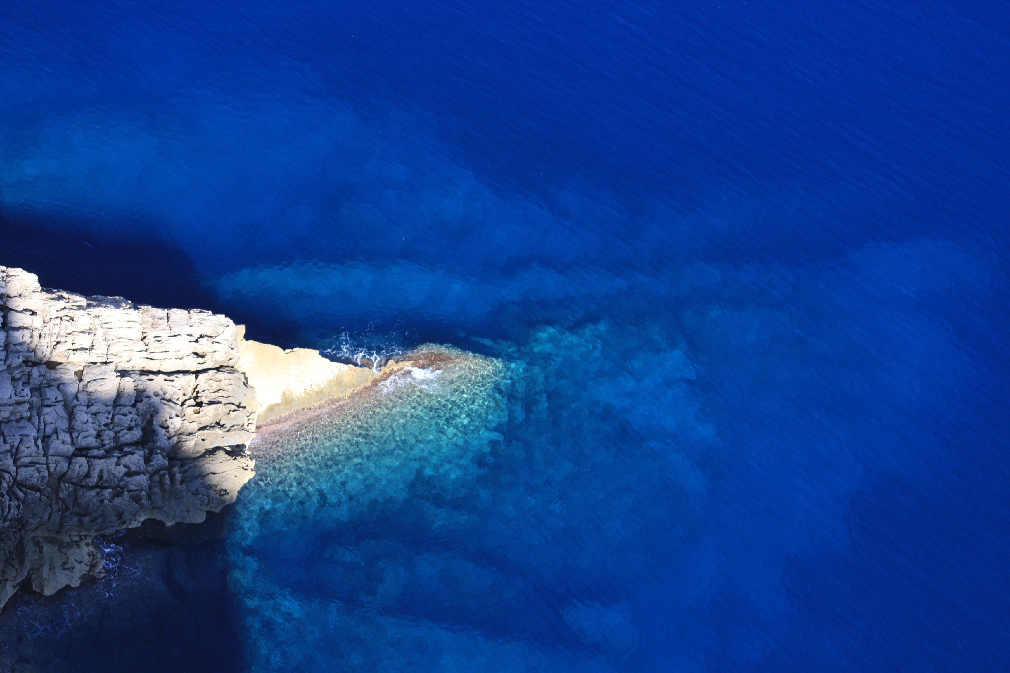 nature, blue, geology, rock - object, 2K, landscape, hot spring, european, turquoise colored, non-urban scene, clear, balearic, cap de formentor, spain, HD Wallpaper