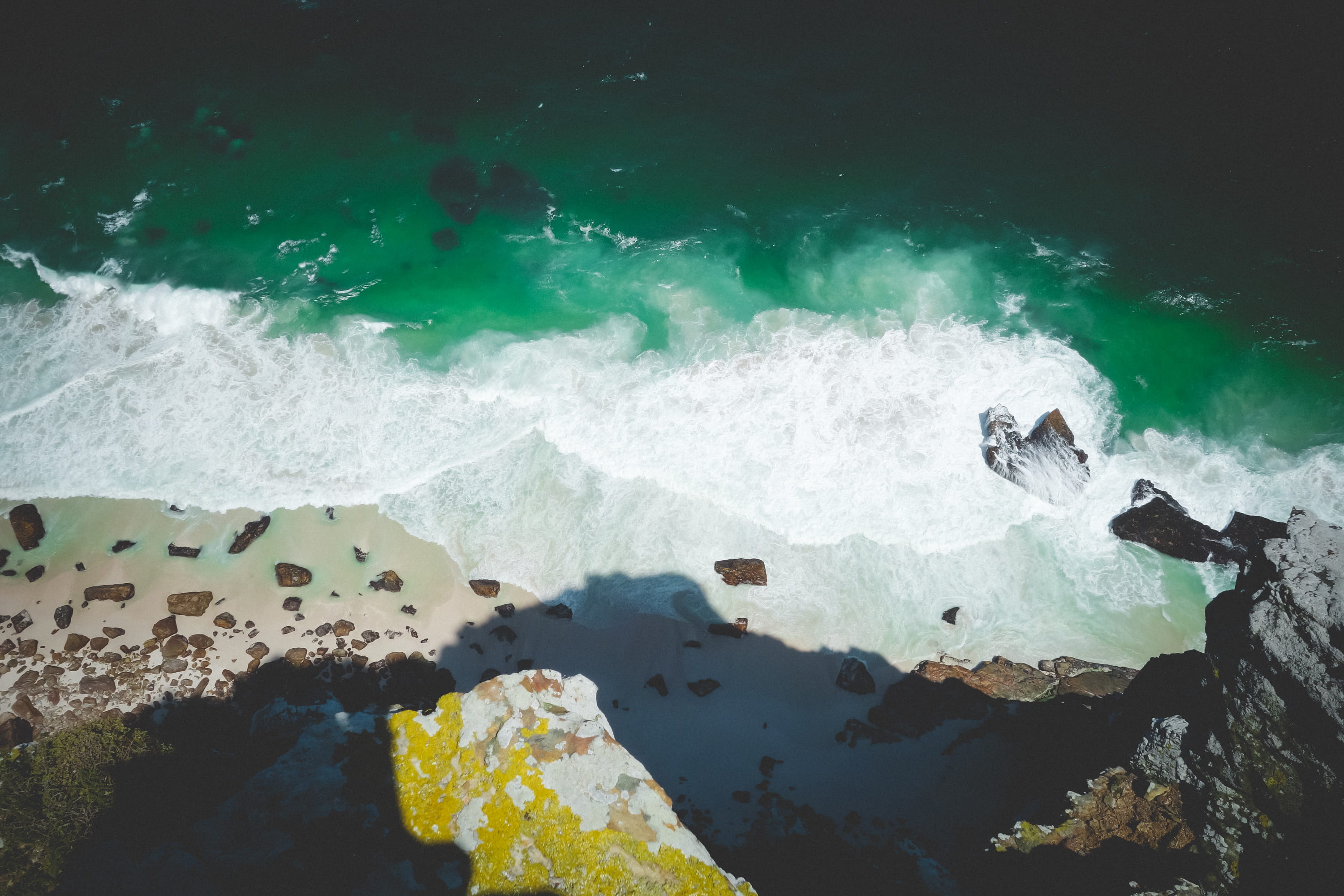 scenics - nature, breaking, rocks, cape town, beach, atlantic ocean, outdoors, wave, cape point peninsula, hitting, power, water, land, beauty in nature, HD Wallpaper