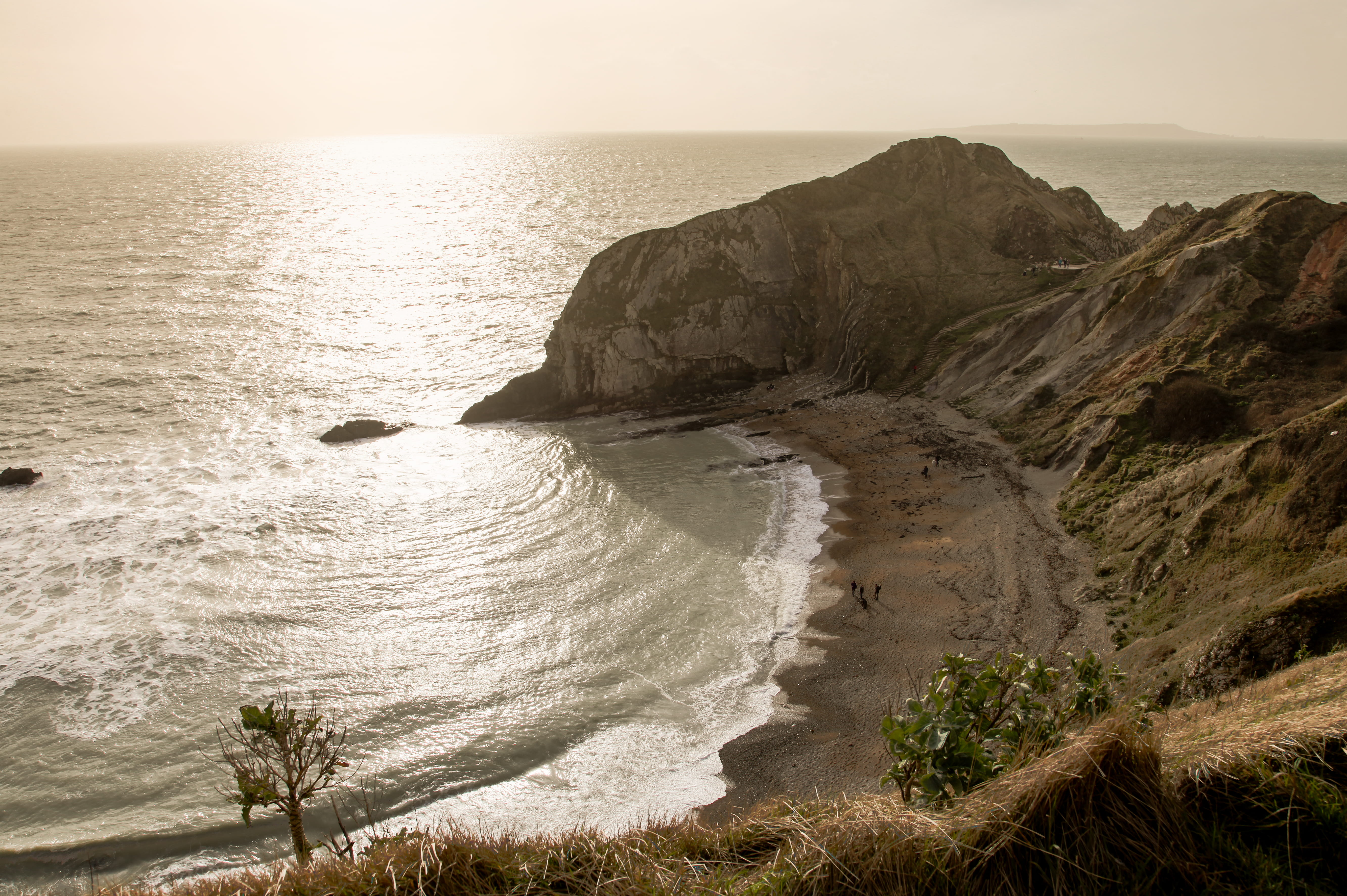 surfing, solid, united kingdom, seaside, water, sunset, tranquility, beach, rock formation, outdoors, sea, scenics - nature, cliff, bay, aquatic sport, HD Wallpaper