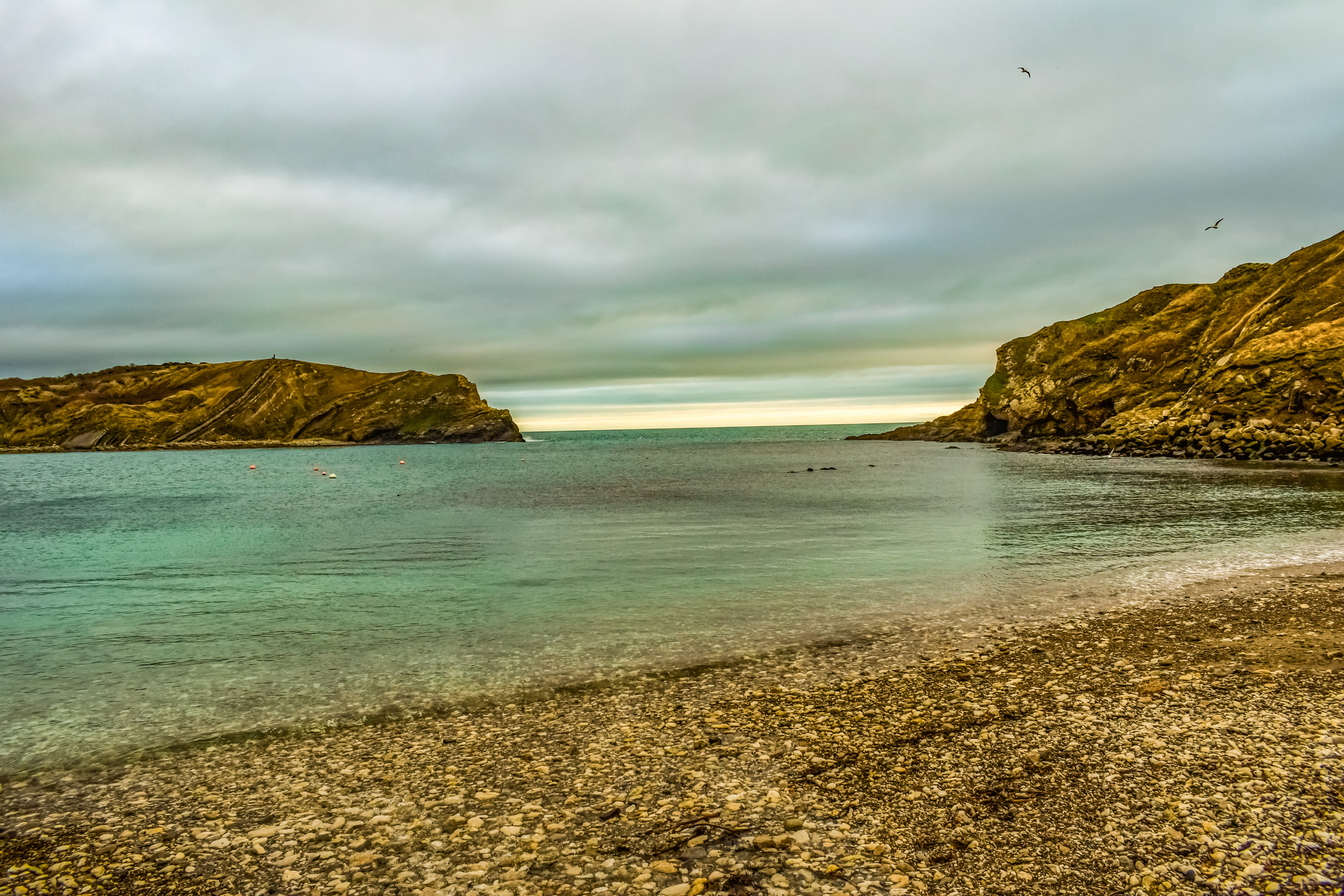 rock - object, uk, england, 5K, cloud - sky, horizon, dorset, no people, non-urban scene, calm, tourism, stack rock, sea, bay, beauty in nature, scenics - nature, HD Wallpaper