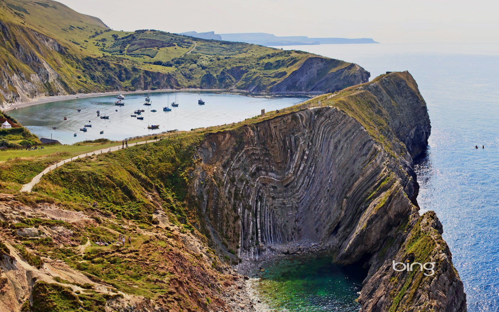 England, Coastline, Lulworth Cove, Dorset, Photography, 1080P, HD Wallpaper