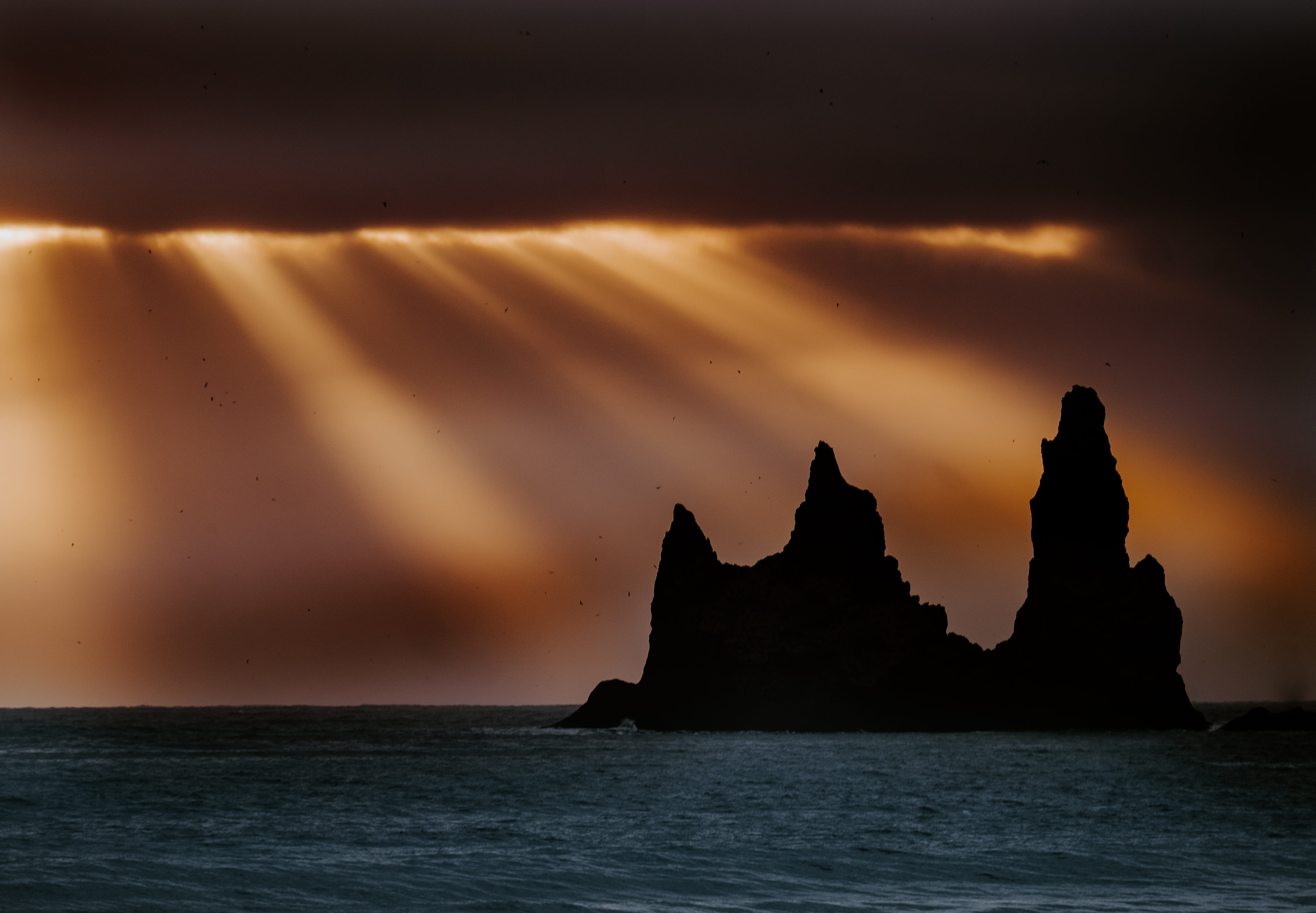 rock, golden, beauty in nature, 4K, photo, cloud - sky, land, silhouette, orange, no people, tranquil scene, sea, scenics - nature, outdoors, hour, rock - object, HD Wallpaper