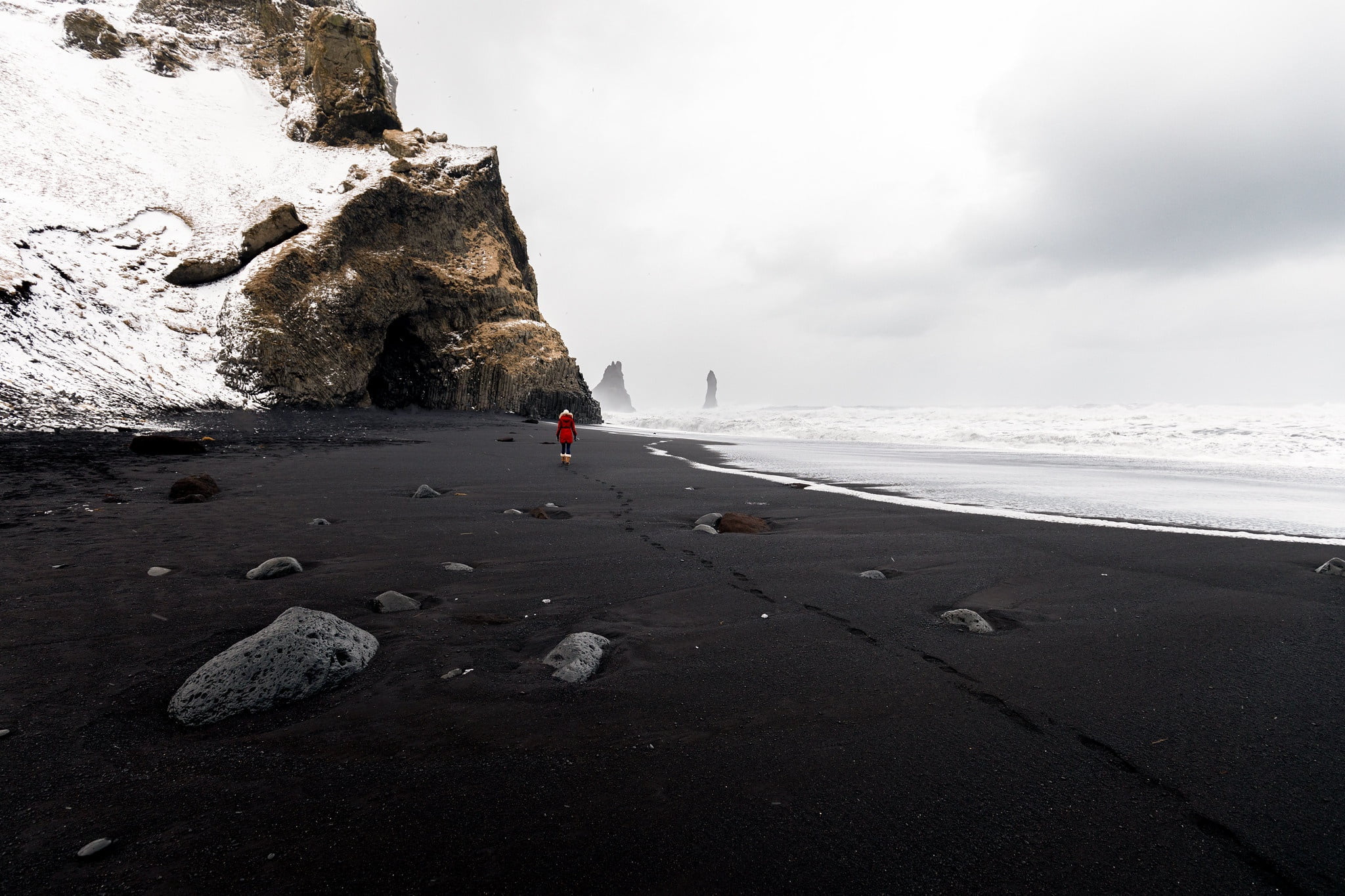 South, Vik, Reynisfjara Beach, 1080P, Iceland, HD Wallpaper