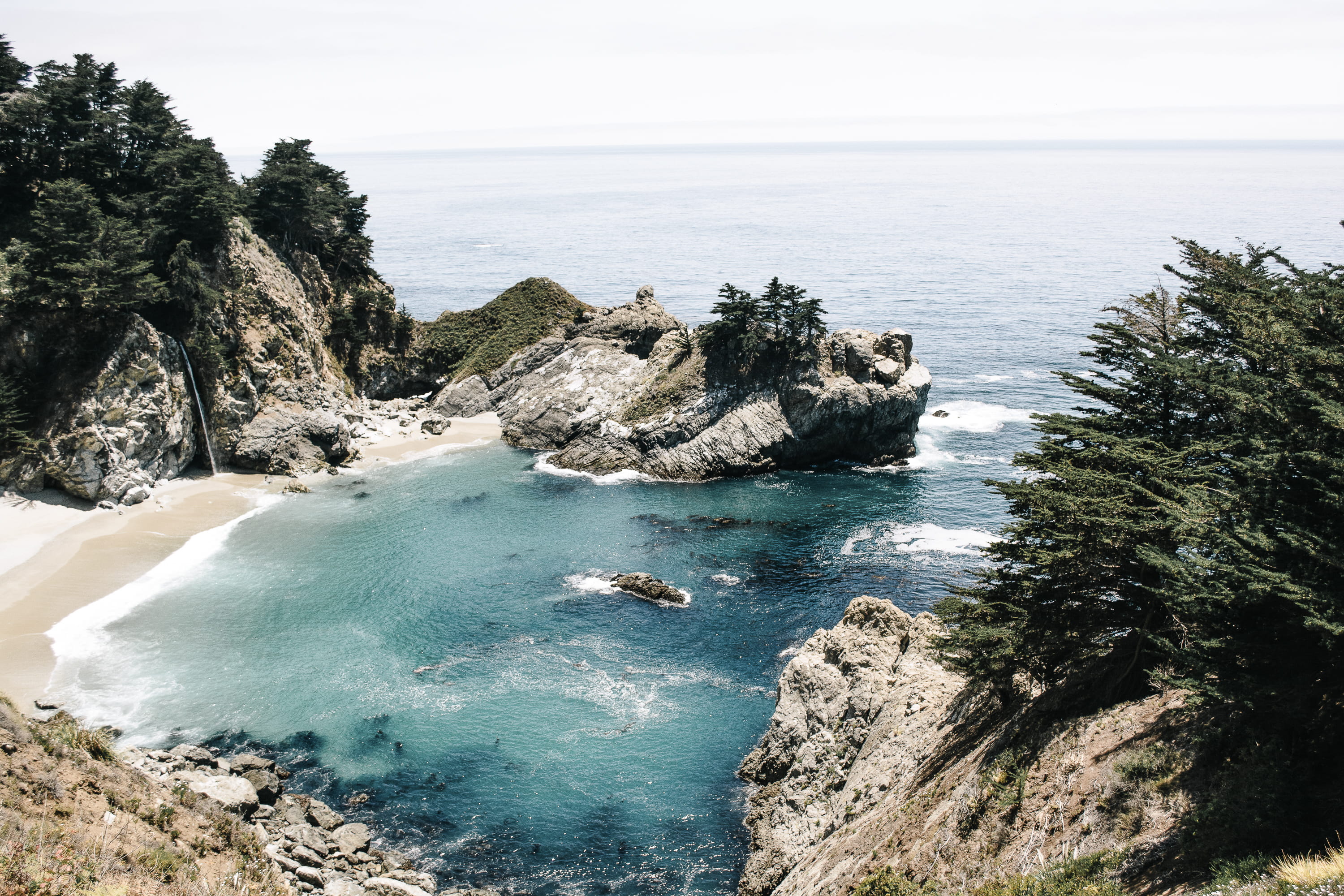 scenics, rock, rock - Object, sky, tranquility, landscape, sea, scenics - nature, gray, body of water, eroded, high angle view, coastline, day, beauty in nature, HD Wallpaper