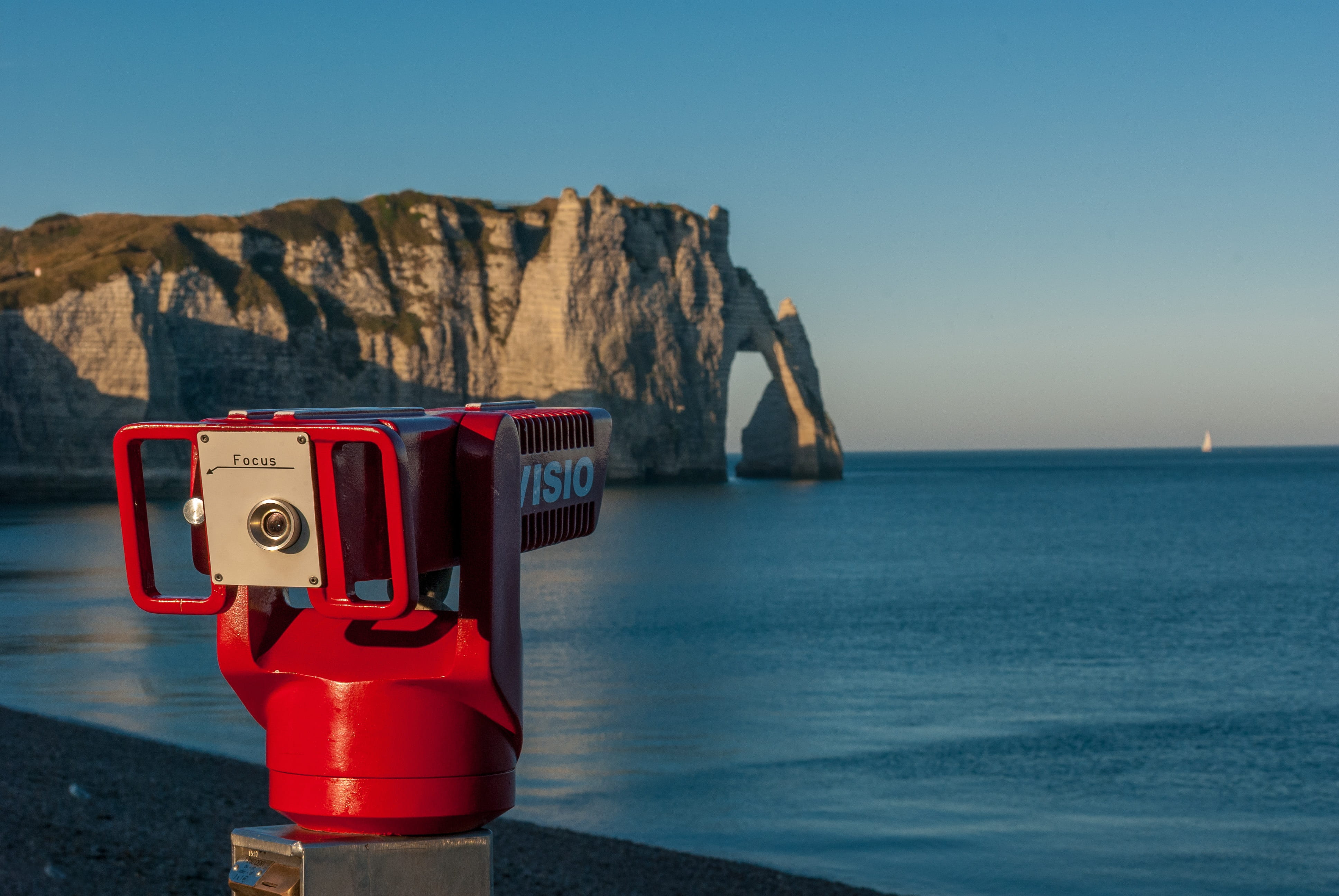 solid, cliff, tranquil scene, sky, etretat, blue, rock, formation, outdoors, rock formation, no people, horizon, scenics - nature, landscape, rock - object, HD Wallpaper