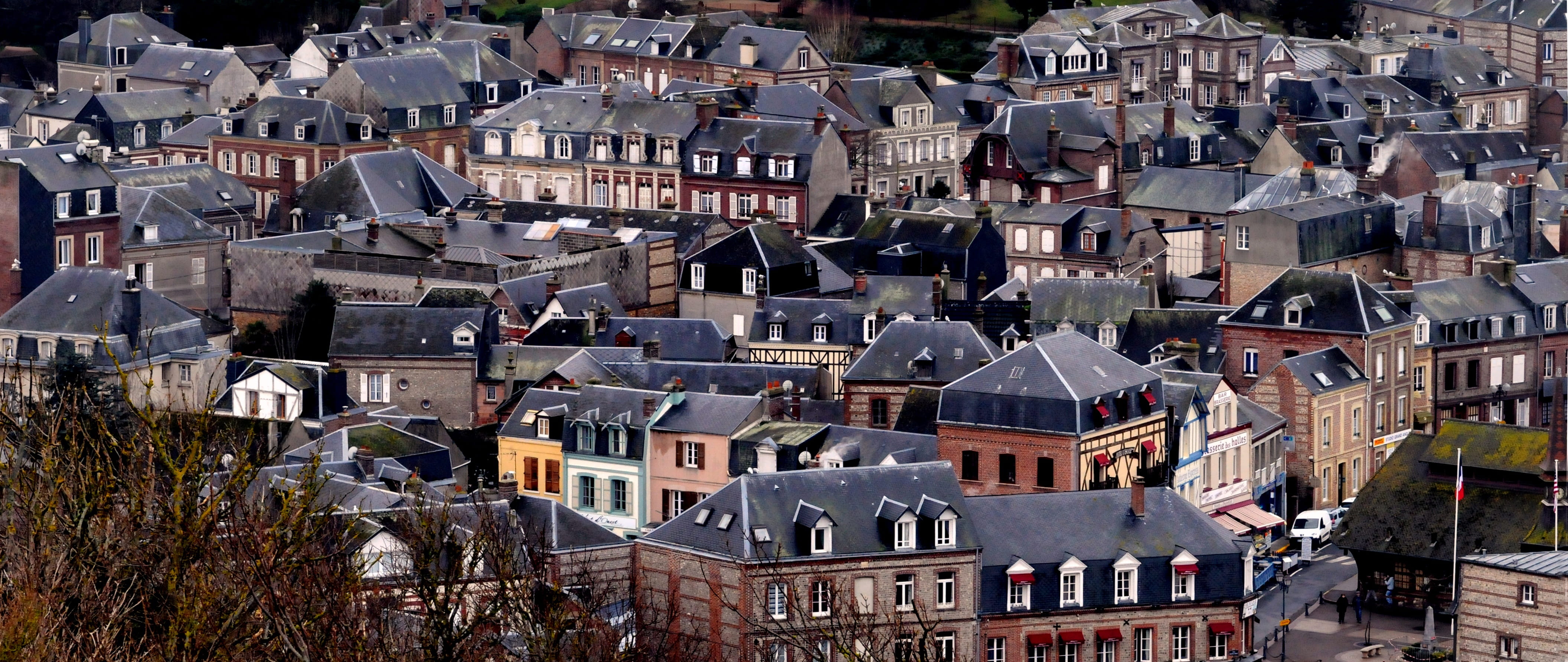 the past, street, roof, nature, architecture, apartment, buildings, Houses, crowd, residential district, roofing, high angle view, France, history, crowded, HD Wallpaper