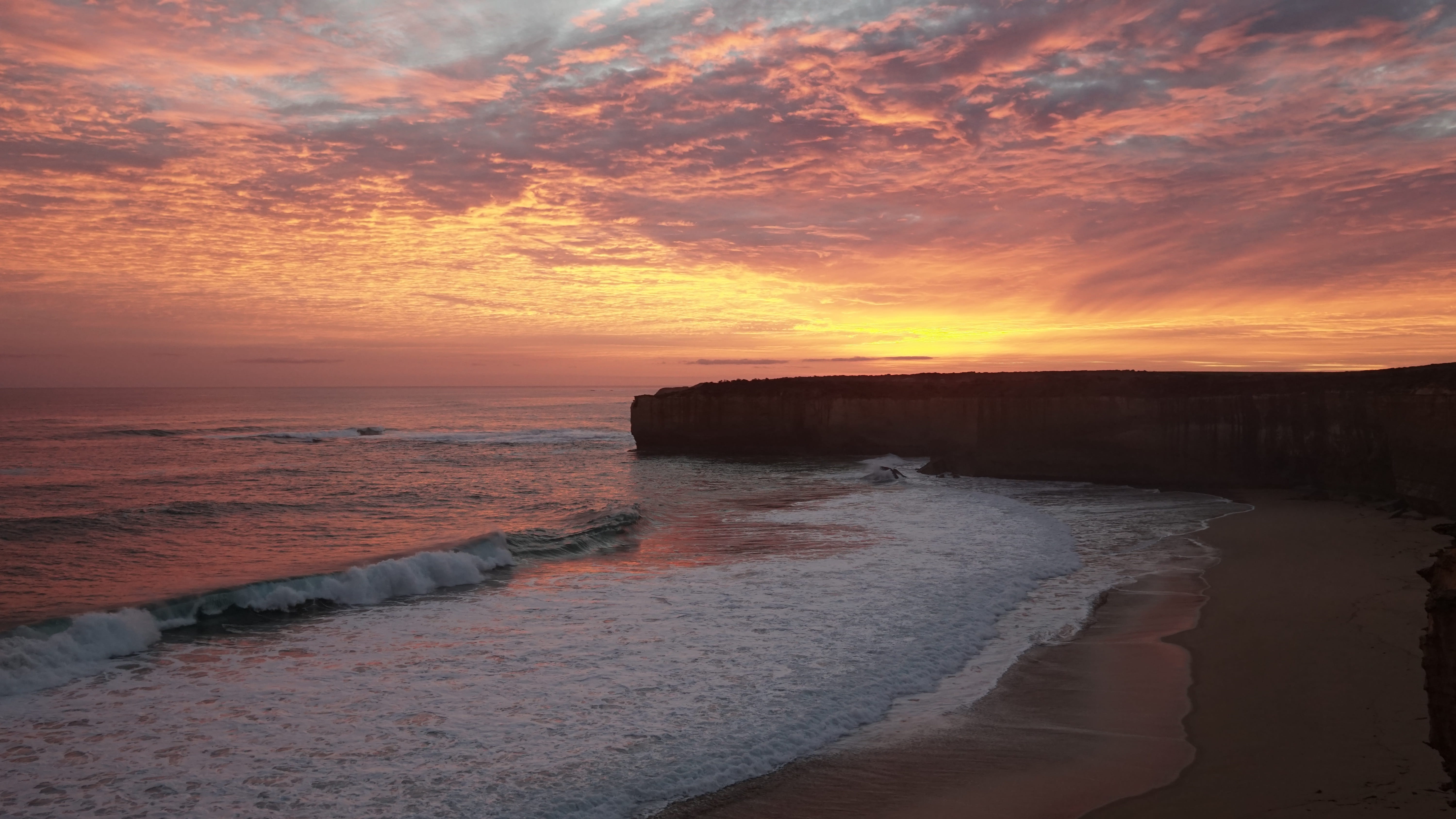 beauty in nature, melbourne, scenics - nature, twelve, 5K, beach, tranquil scene, tranquility, ocean, seascape, cloud - sky, sky, land, sunset, tourism, HD Wallpaper