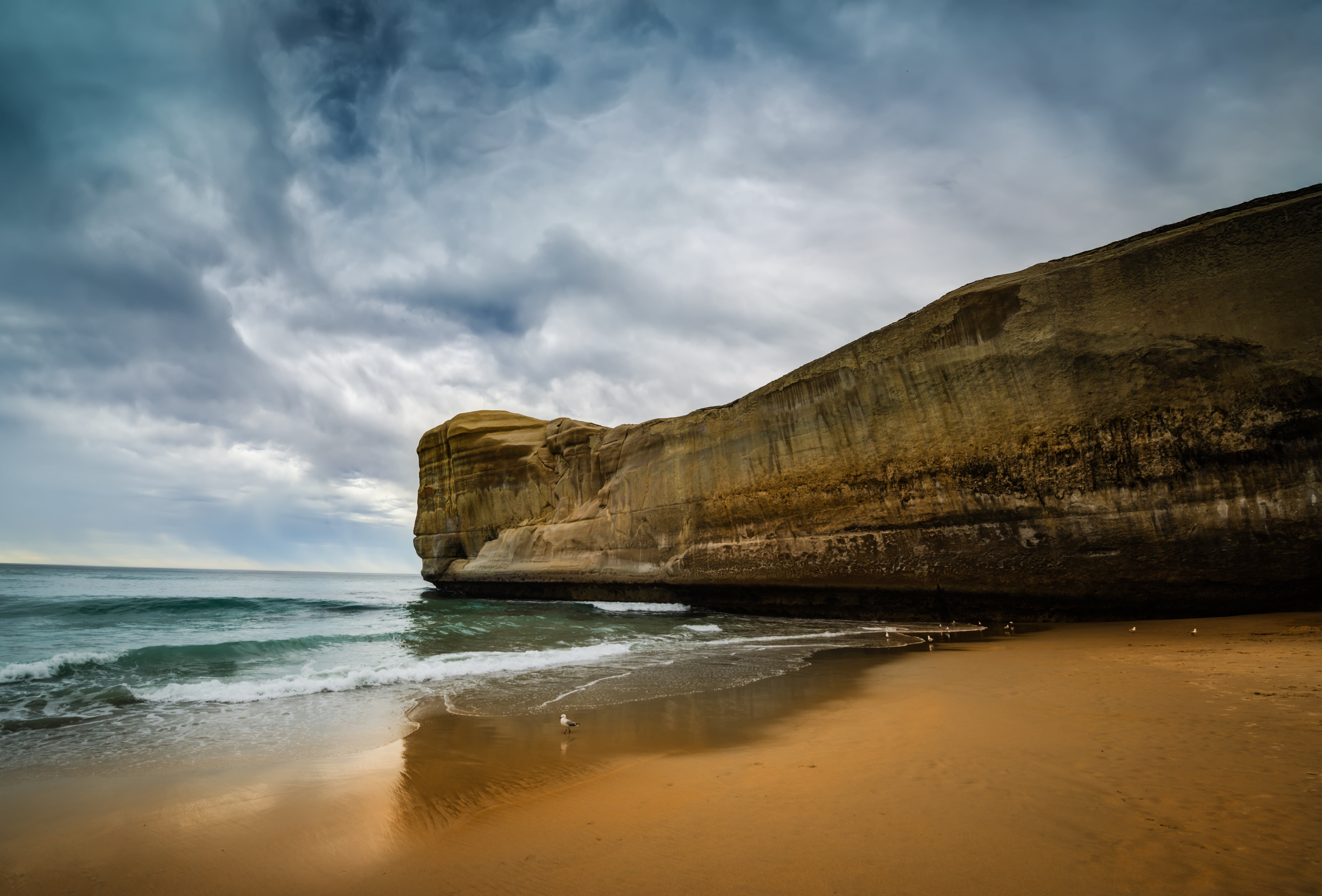 scenics, rock, great Ocean Road, 5K, Instagram, rock - Object, Photo, formation, near, wave, sea, sand, victoria - Australia, cliff, rock formation, beach, HD Wallpaper