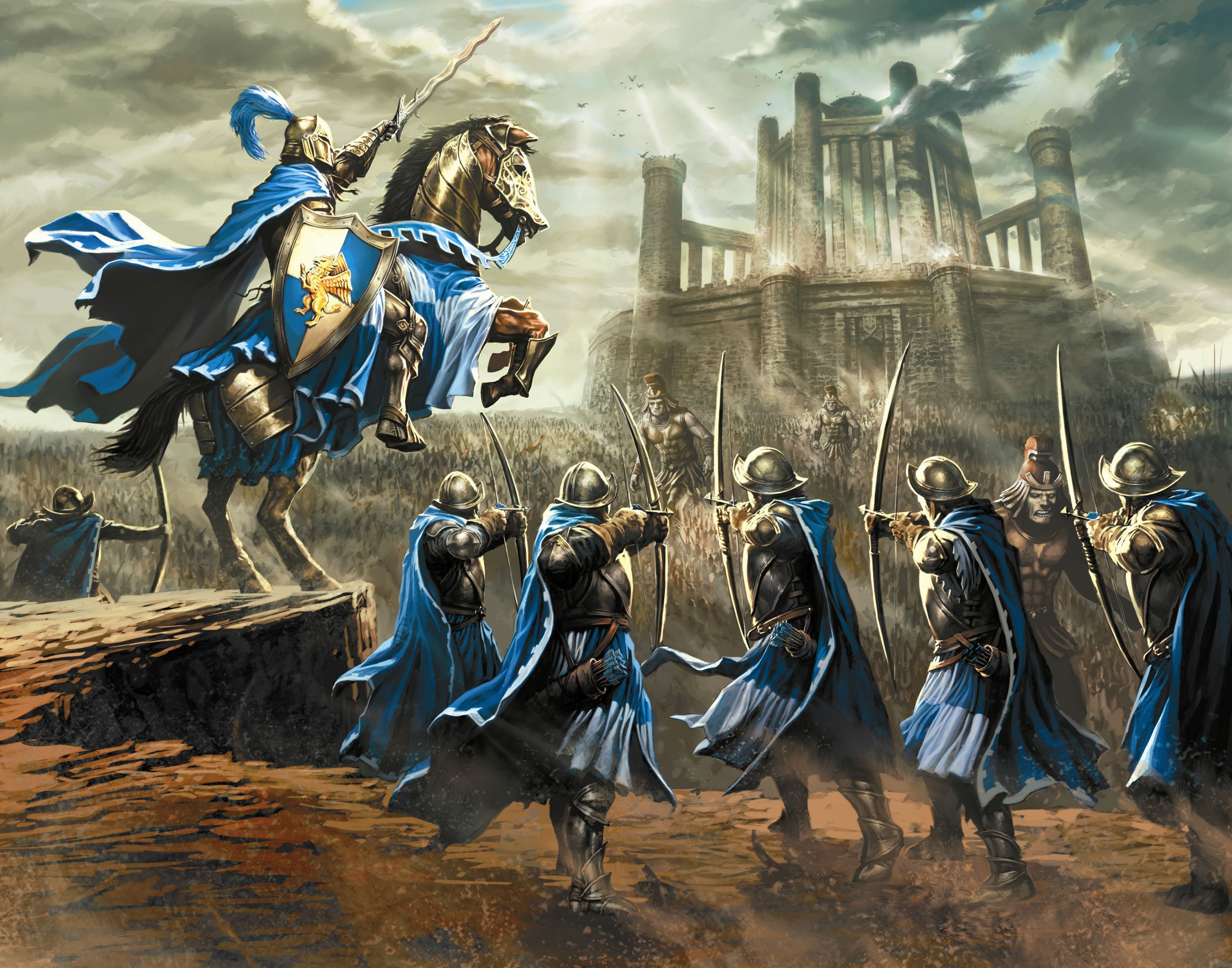 group of animals, Strategy, 3240x2545 px, activity, Heroes, horse, animal, nature, representation, animal wildlife, online, architecture, armor, 2K, domestic, HD Wallpaper