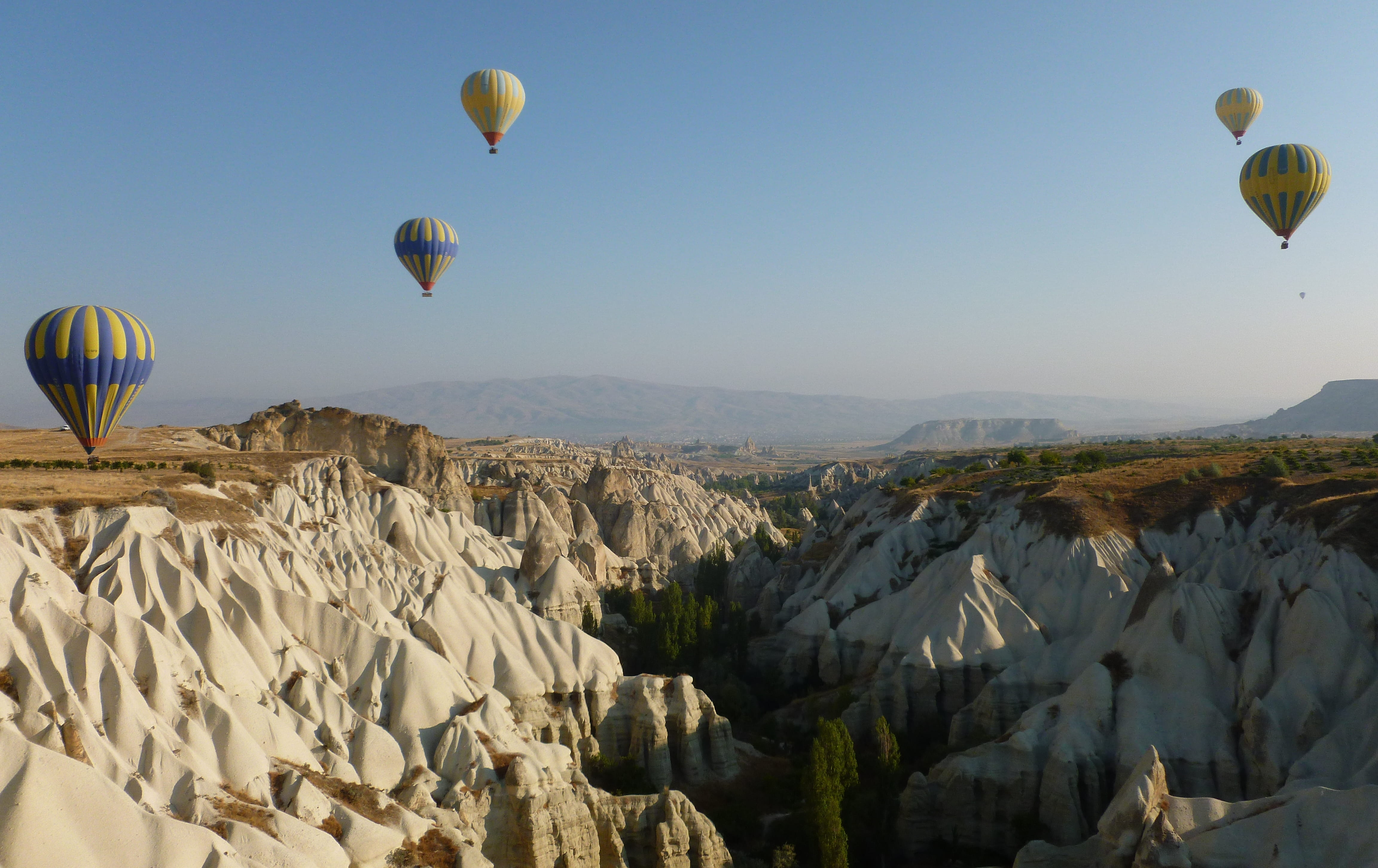 solid, no people, adventure, hot air balloons, nature, tourism, hot air balloon, rock formation, outdoors, mode of transportation, ballooning festival, HD Wallpaper