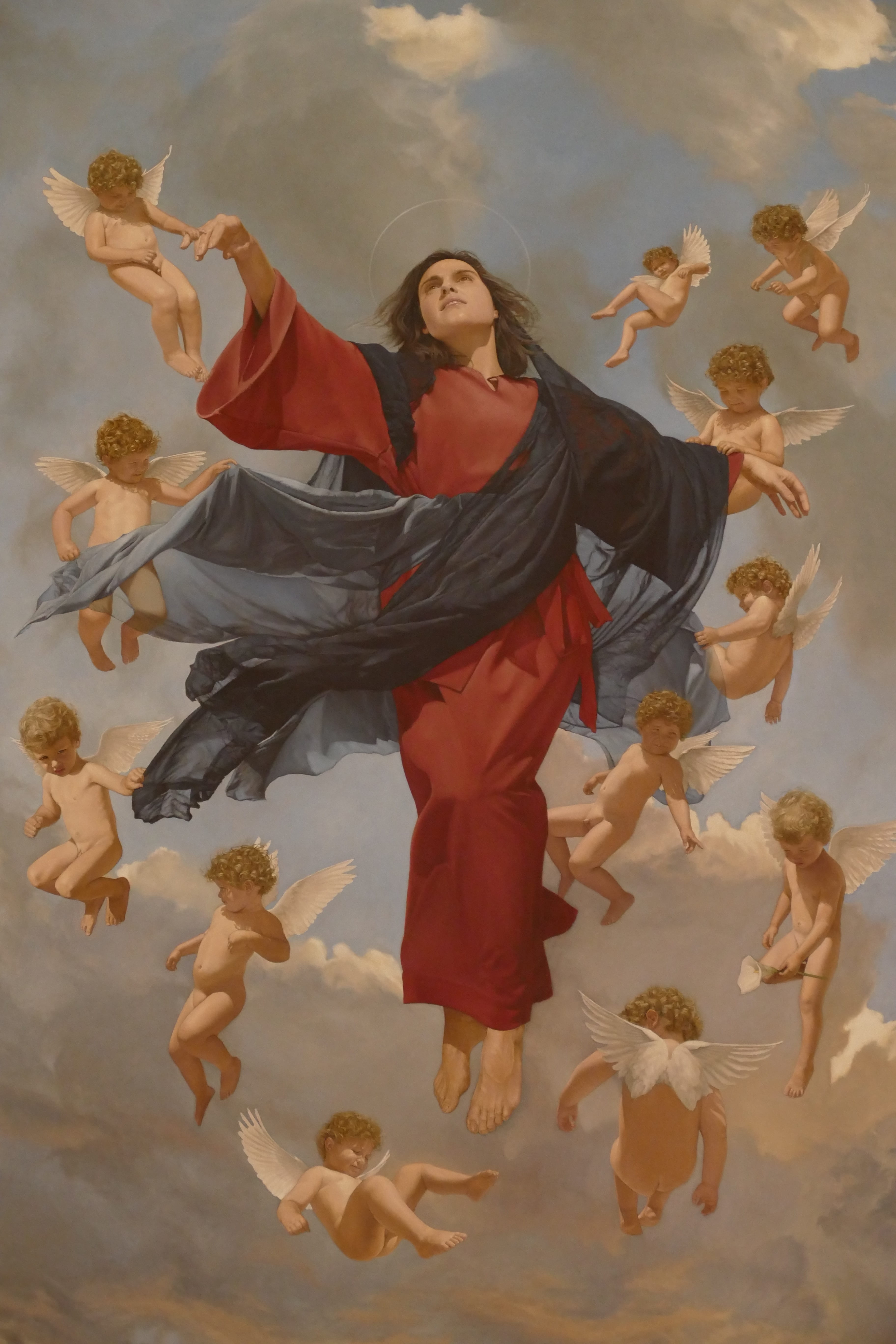 spain, sea, water, religion, christianity, church, painting, angel, maria, guadalest, casual clothing, mid-air, people, day, 5K, lifestyles, motion, indoors, Phone HD Wallpaper