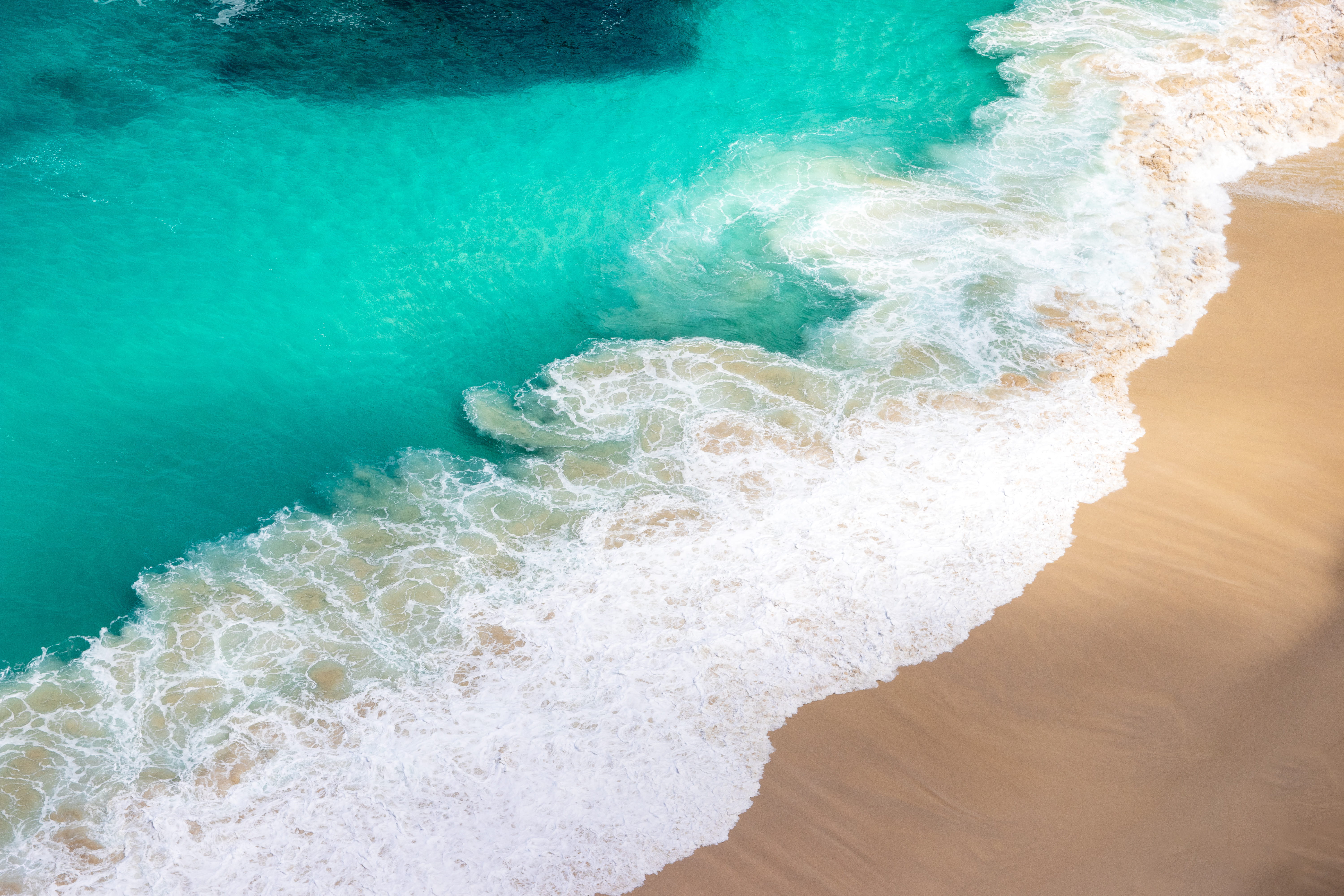 power in nature, seashore, aquatic sport, motion, nature, photo, surfing, aerial, high angle view, turquoise colored, breaking, daytime, outdoors, land, HD Wallpaper