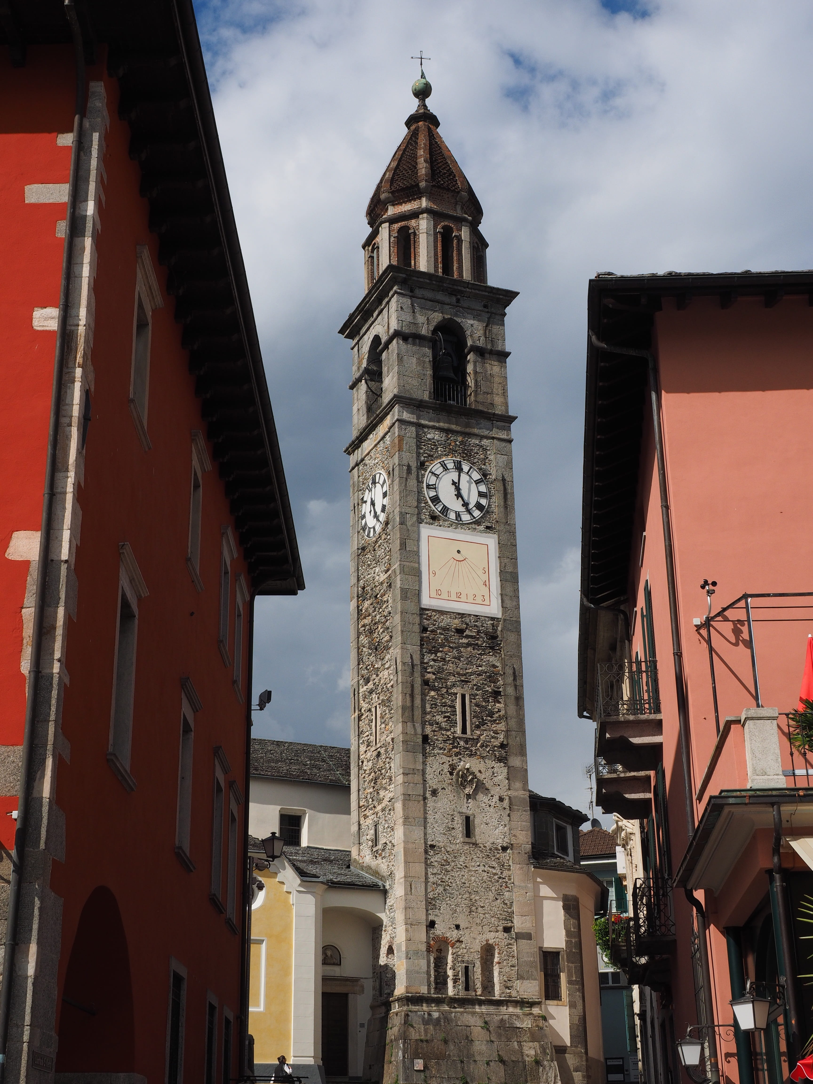 sky, history, city, santi pietro e paolo, building, place of worship, church, spire, ascona, the past, 4K, built structure, outdoors, cloud - sky, architecture, Phone HD Wallpaper