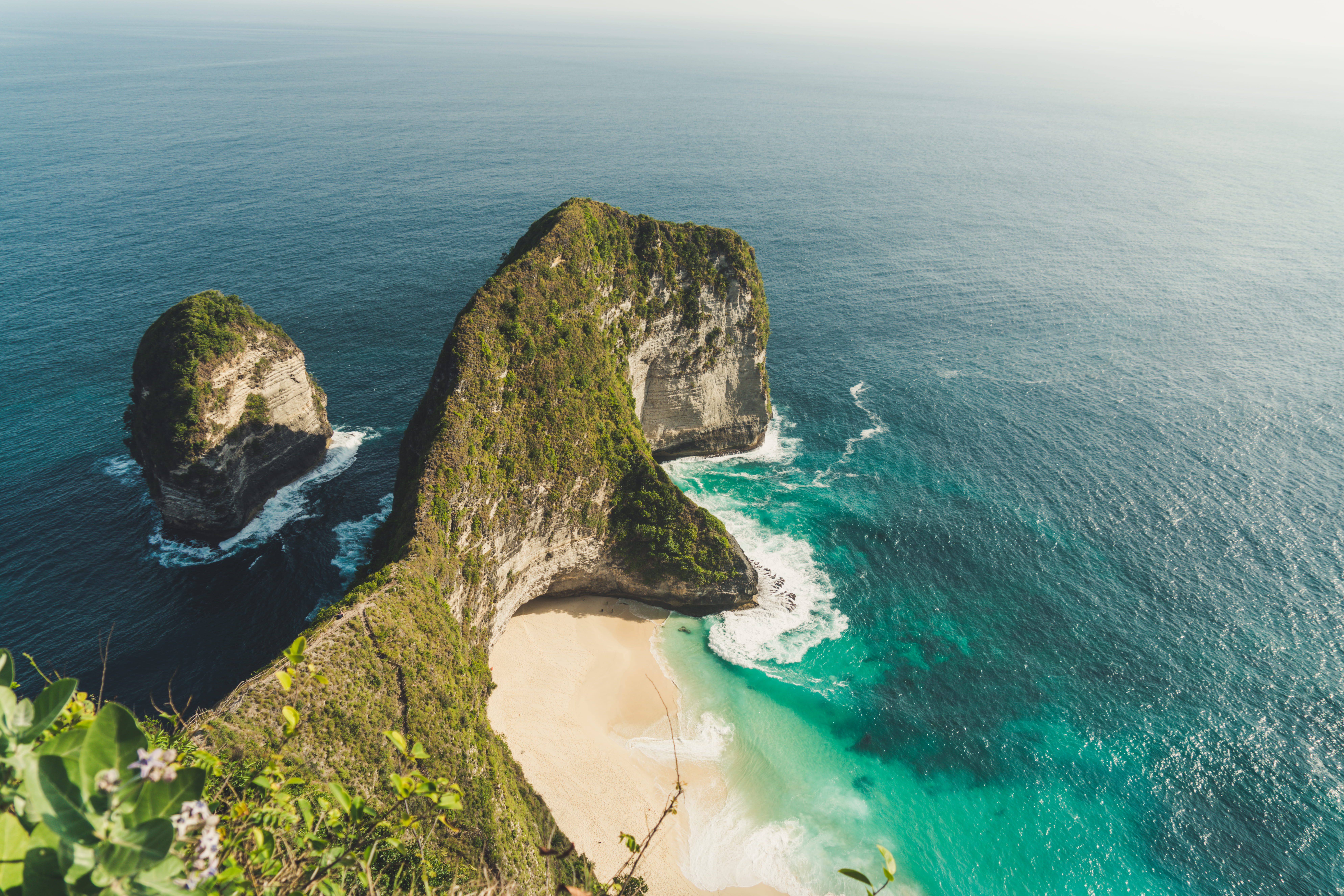 download, wave, nature, grass, blue, body, aerial, calm, rock, hiking, coast, seascape, dense, ocean, green, photo, atlantic Ocean, rock - Object, landscape, HD Wallpaper