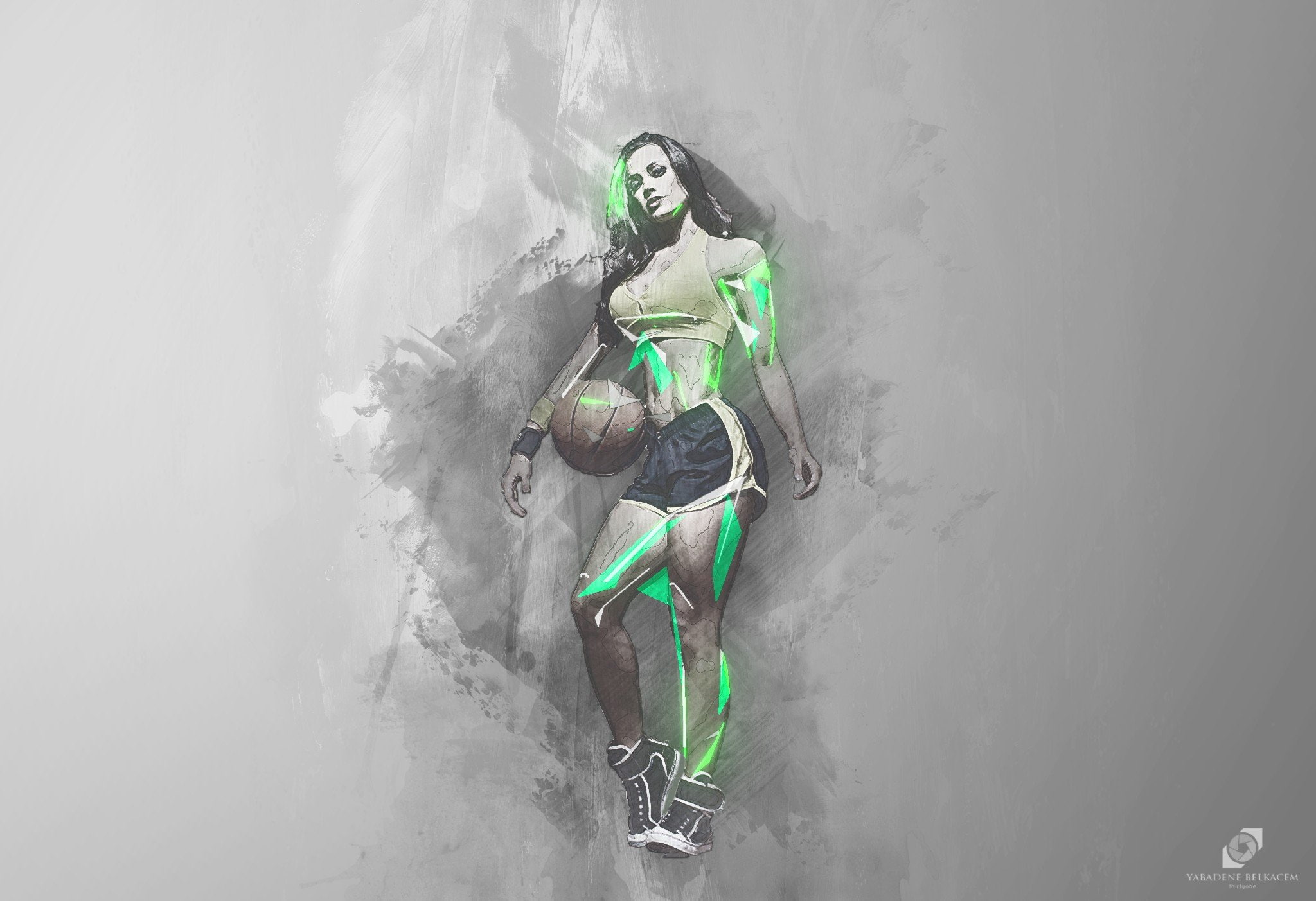1080P, Stracto, Mujer, Toques, a, Balon, HD Wallpaper