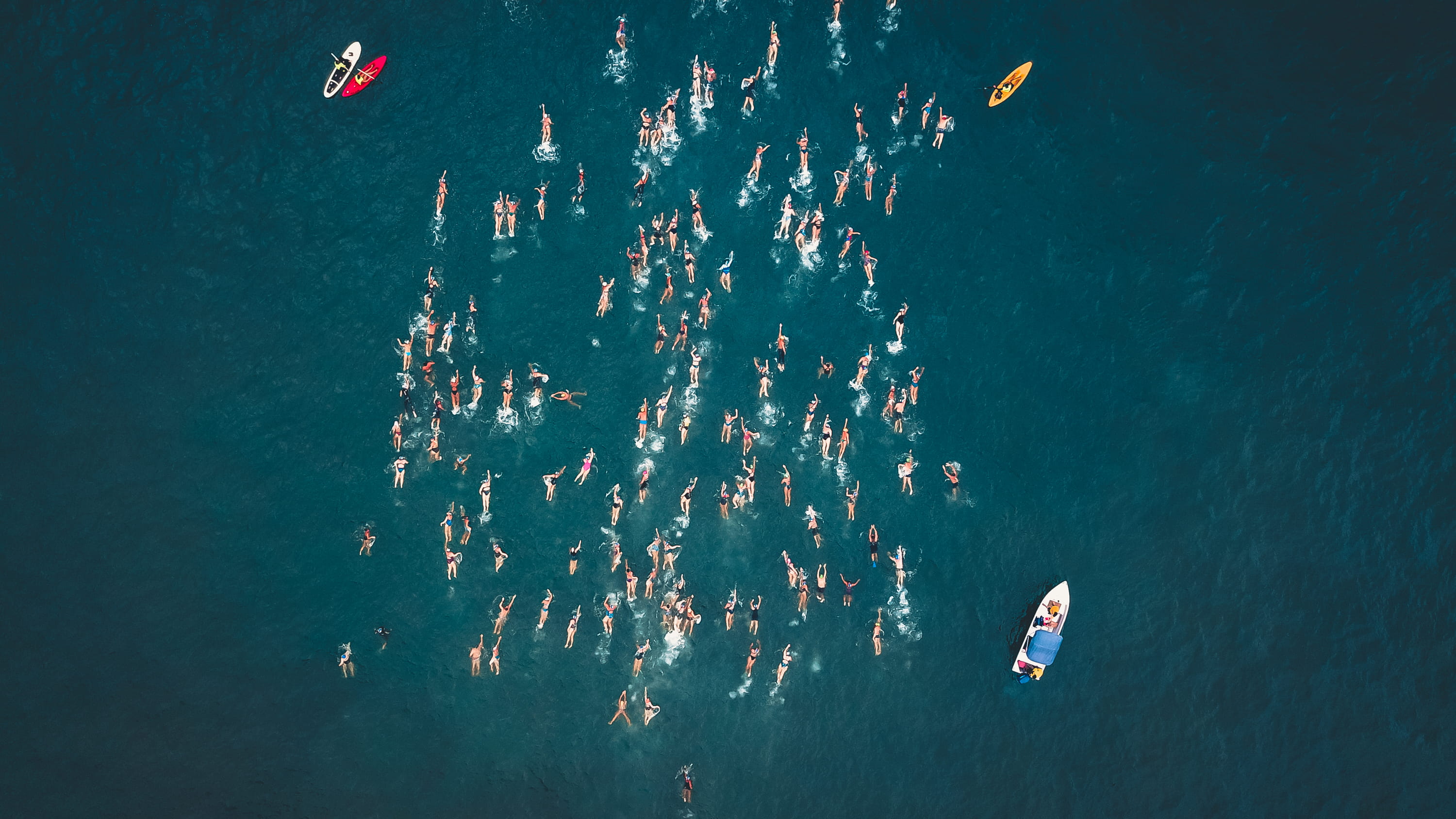 group of people, transportation, scenery, sea, nautical vessel, sport, waterfront, boat, men, aerial view, aerial, leisure activity, vehicle, real people, HD Wallpaper
