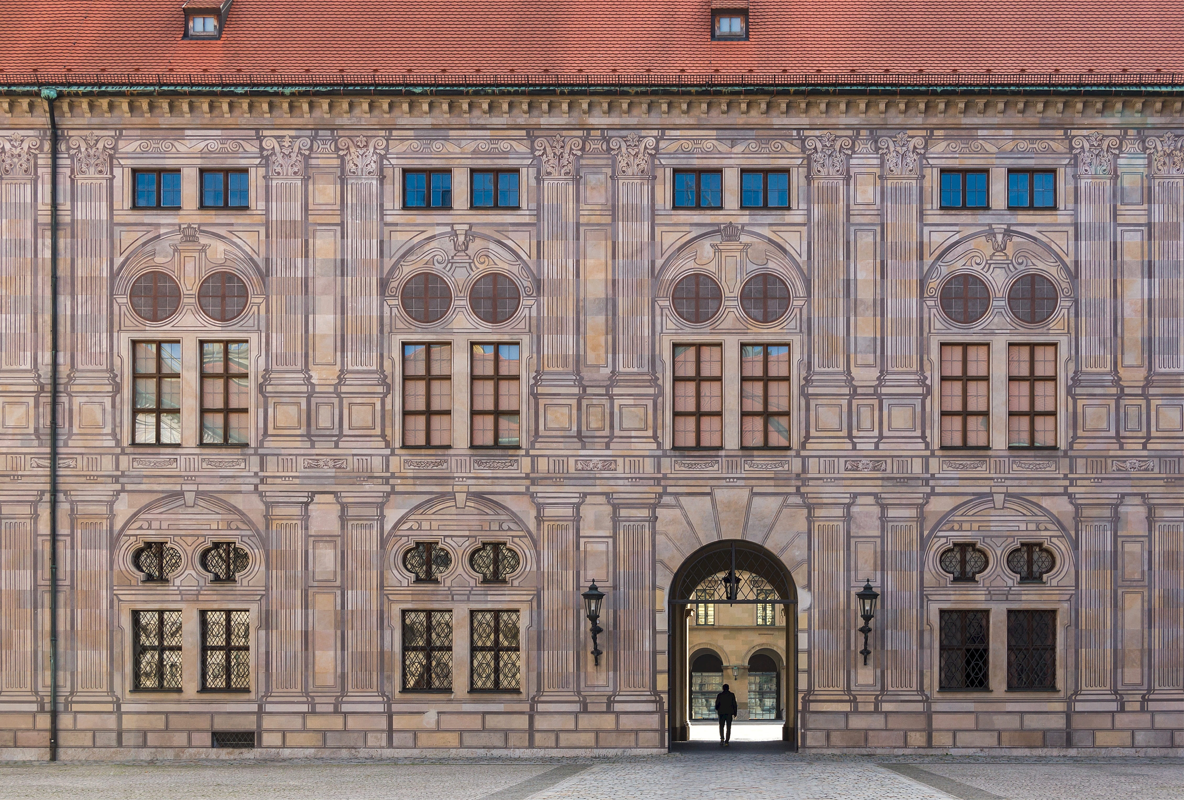 concrete, emperors residence, courtyard, travel destinations, time, door, architecture, façade, germany, palace, building, the past, walking along, europe, HD Wallpaper