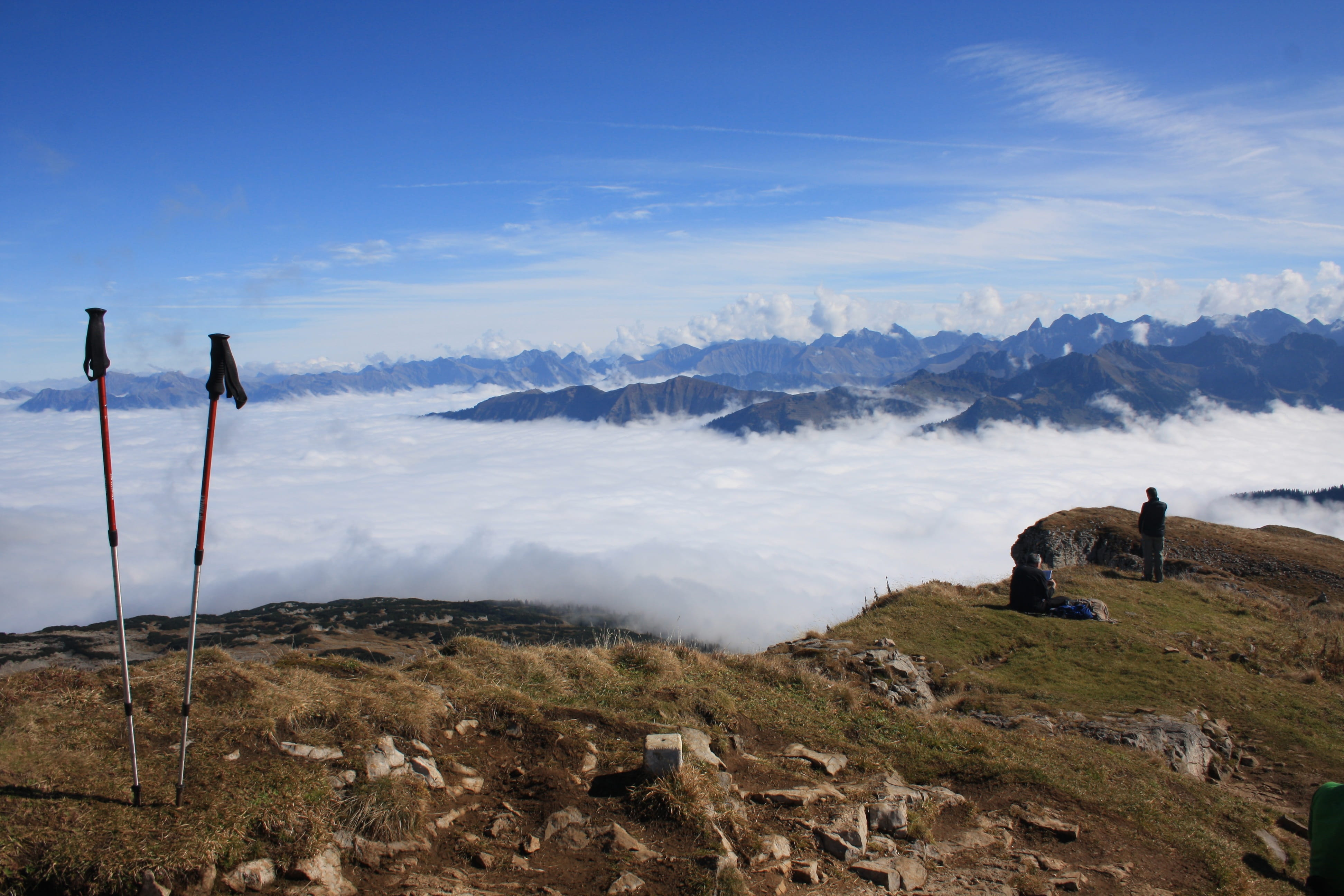 good view, environment, high ifen, landscape, tranquility, beauty in nature, nature, 4K, cloud - sky, mountain, mountain peak, fog, day, solid, austria, HD Wallpaper