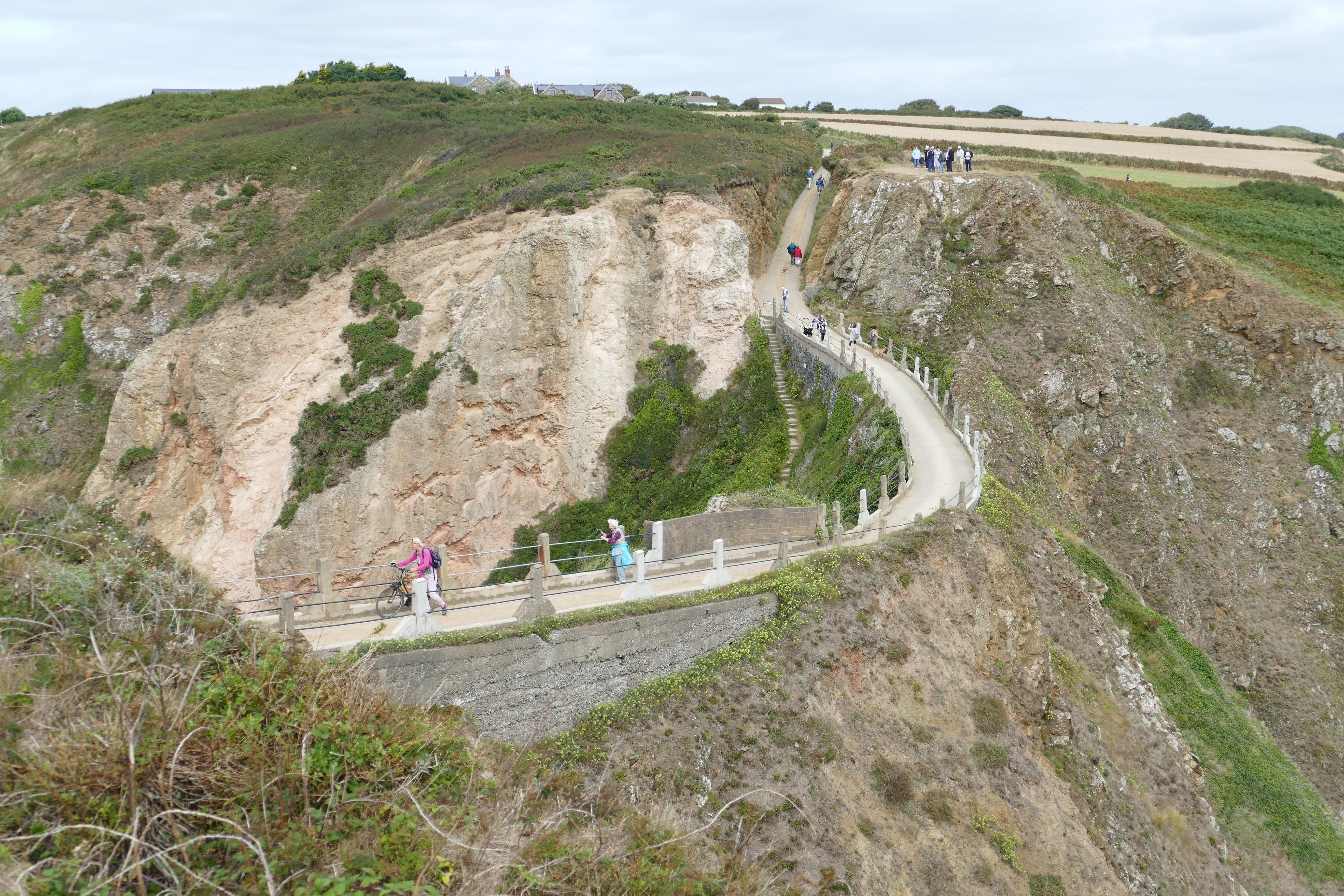away, travel, transportation, jersey, island, channel islands, scenics - nature, sea, incidental people, steep, connection, environment, land vehicle, road, HD Wallpaper