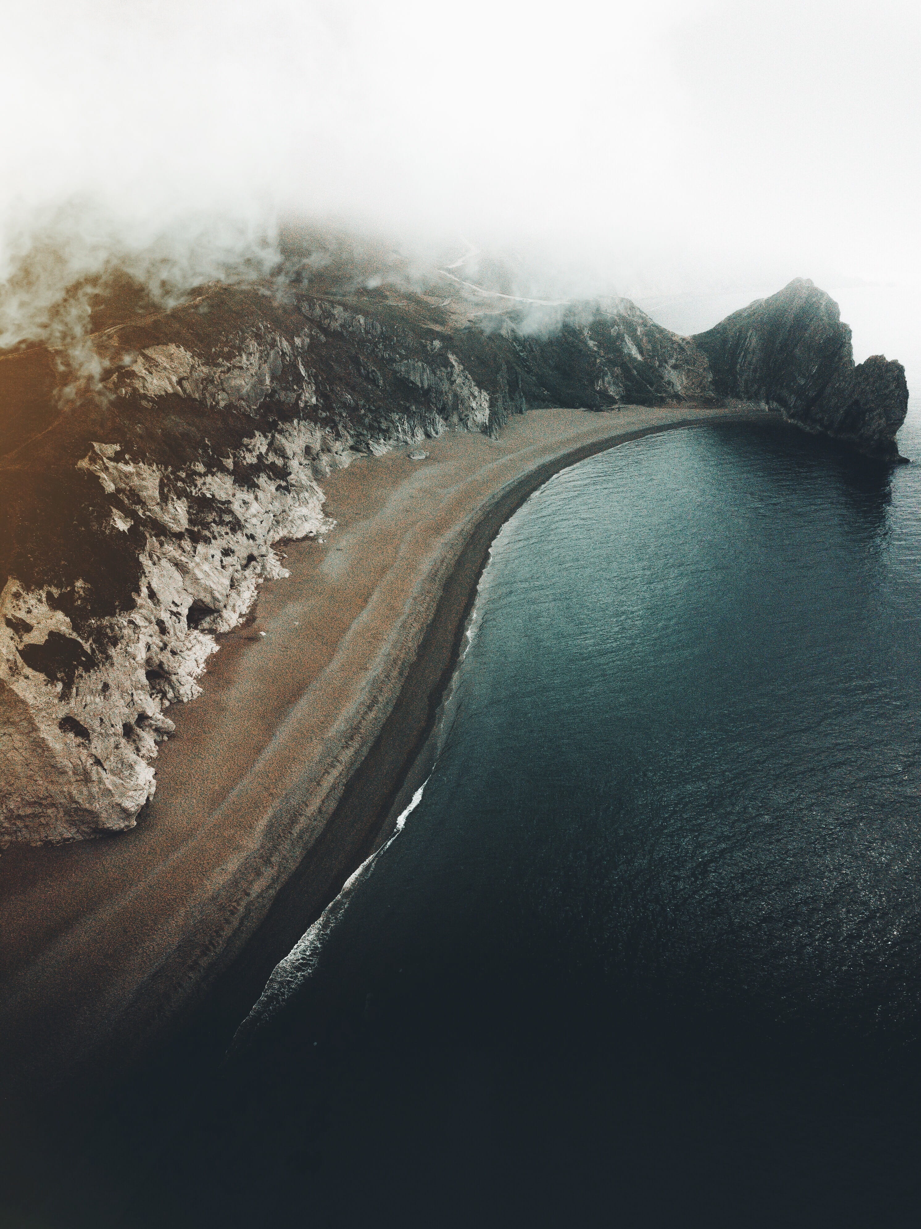 explorw, beauty In Nature, travel Destinations, aerial, sea, mist, scenics, wave, vacations, shore, ocean, sand, 4K, from above, body, summer, tourism, Phone HD Wallpaper