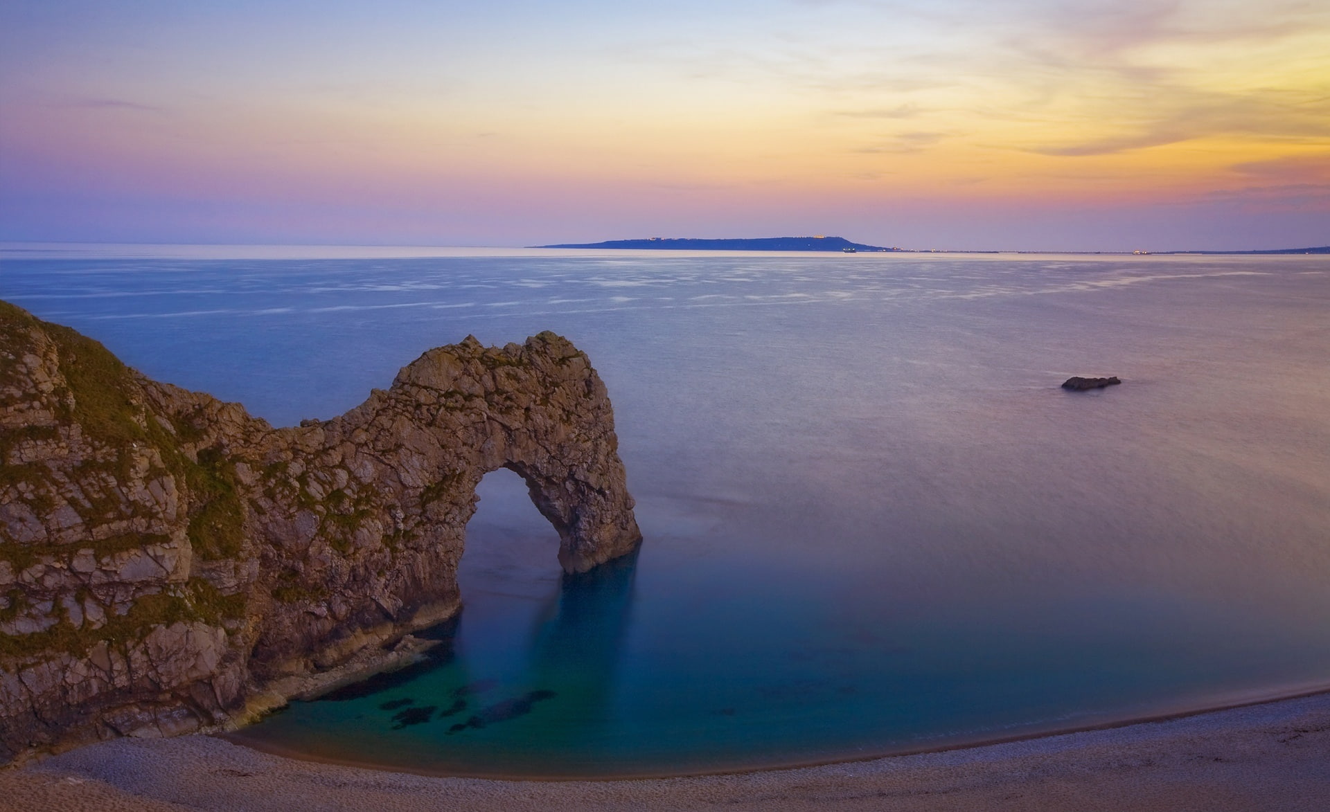 beauty in nature, Europe, rock, body, sea, England, outdoors, nature, no people, 1080P, horizon over water, jurassic, mountain, dorset, non-urban scene, HD Wallpaper
