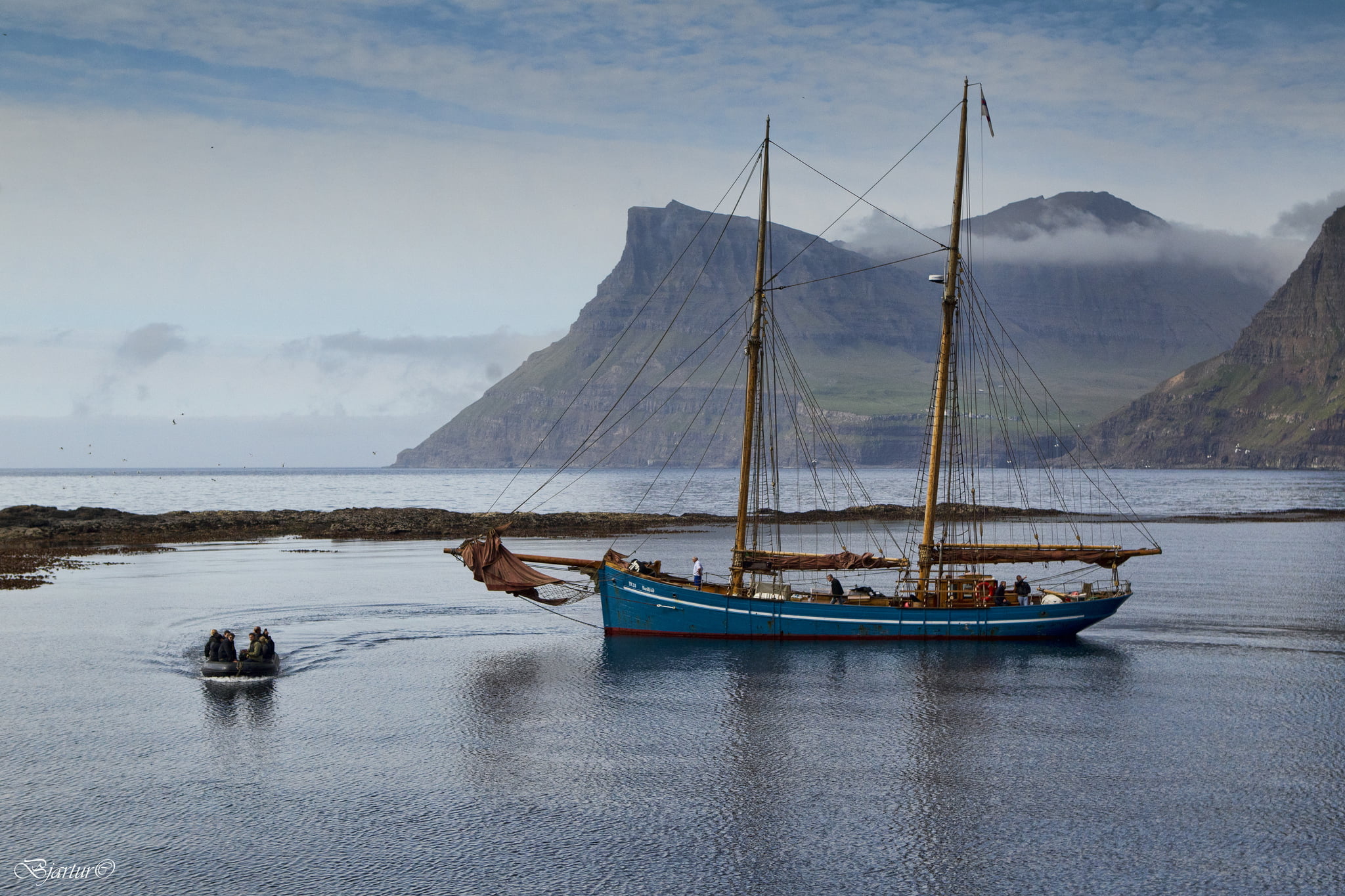 tranquility, sky, outdoors, cloud - sky, nautical vessel, Bay, 1080P, tranquil scene, mast, scenics - nature, yacht, no people, waterfront, mountain, brown, HD Wallpaper