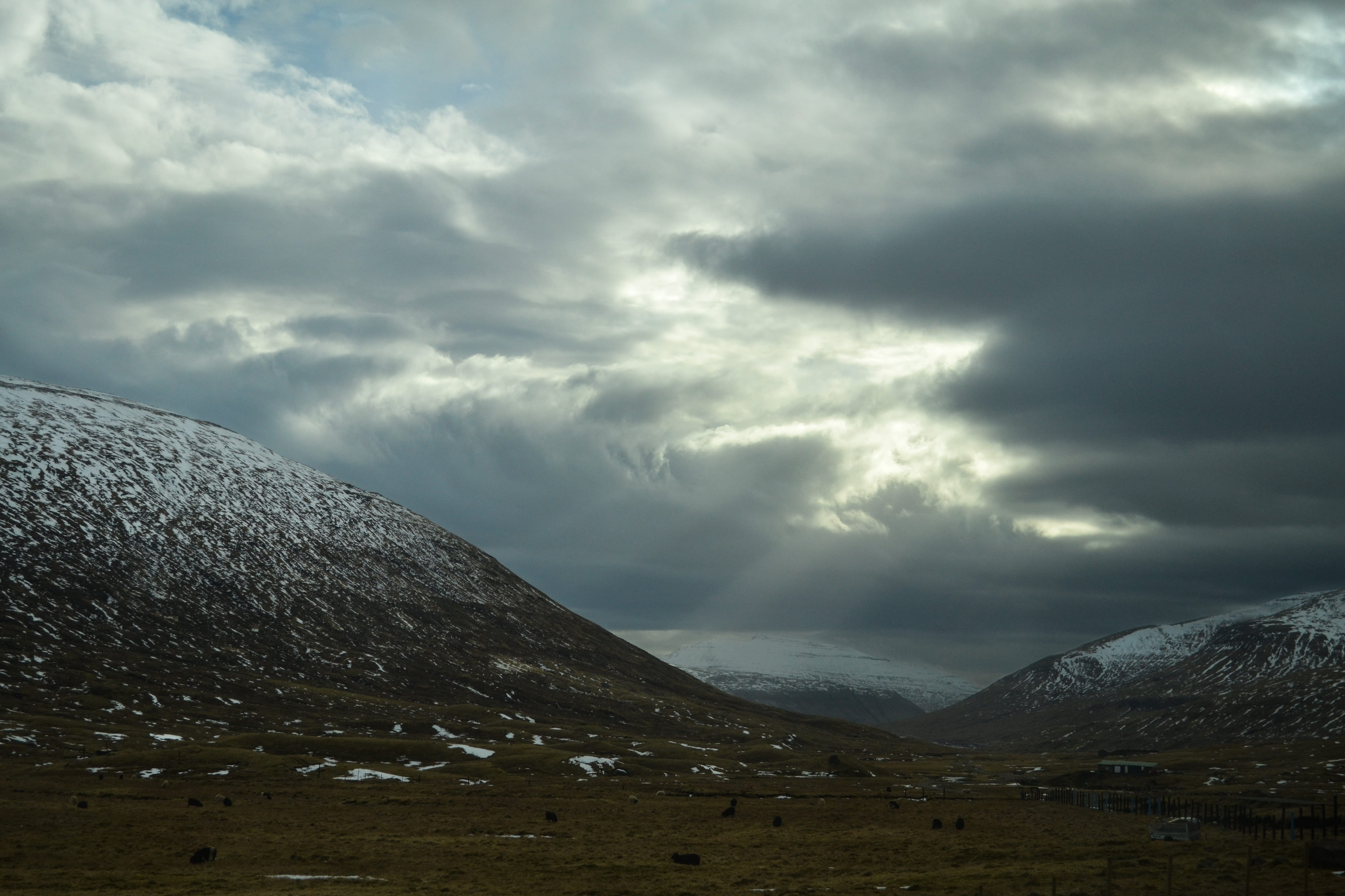 mountain, mountain range, no people, mountain peak, heavy clouds, cold temperature, snow, beauty in nature, day, non-urban scene, mountains, tranquility, HD Wallpaper