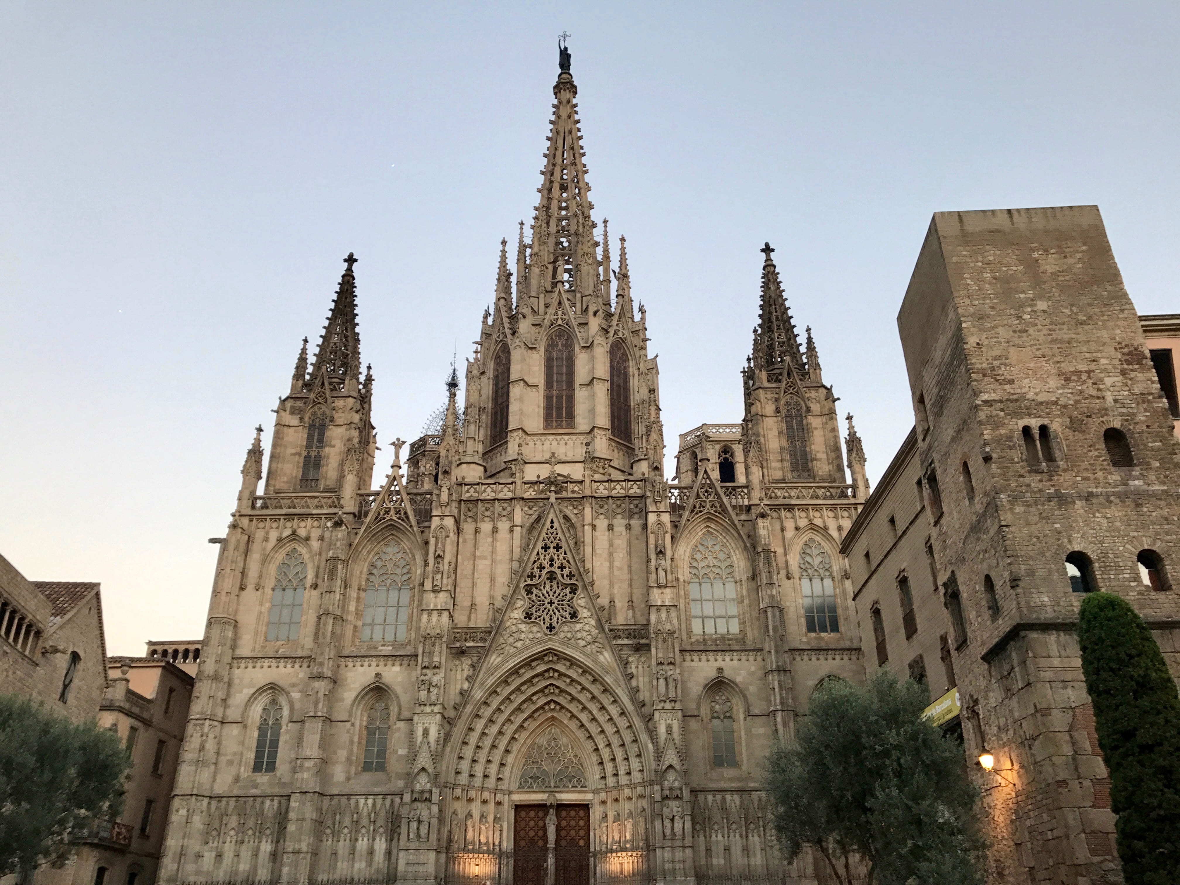 tourism, clear sky, building, spire, architecture, the past, nature, travel destinations, places of interest, barcelona, no people, religion, low angle view, HD Wallpaper