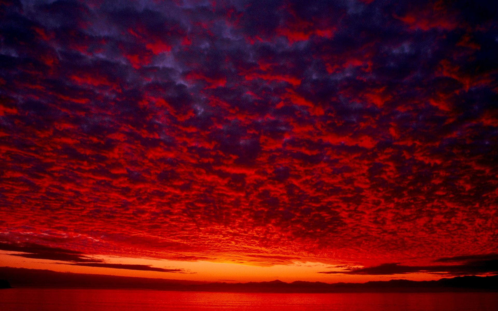 angry, 3d and abstract, ocean, clouds, sunset, 1080P, HD Wallpaper