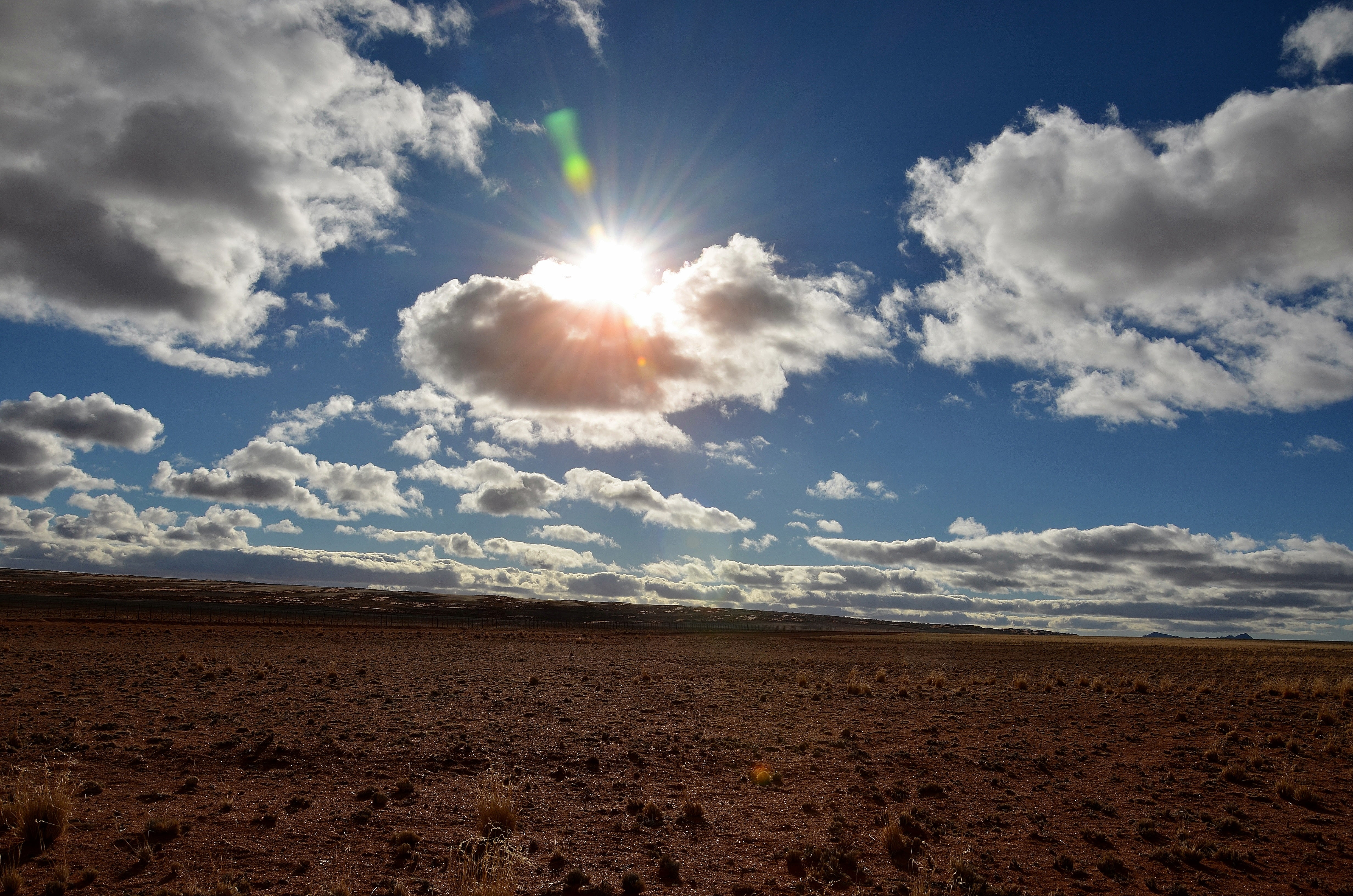 sky, sunny, outdoors, no people, landscape, dry, beautiful, sun, gifts of nature, arid climate, clouds, tranquil scene, light, scenics - nature, environment, HD Wallpaper