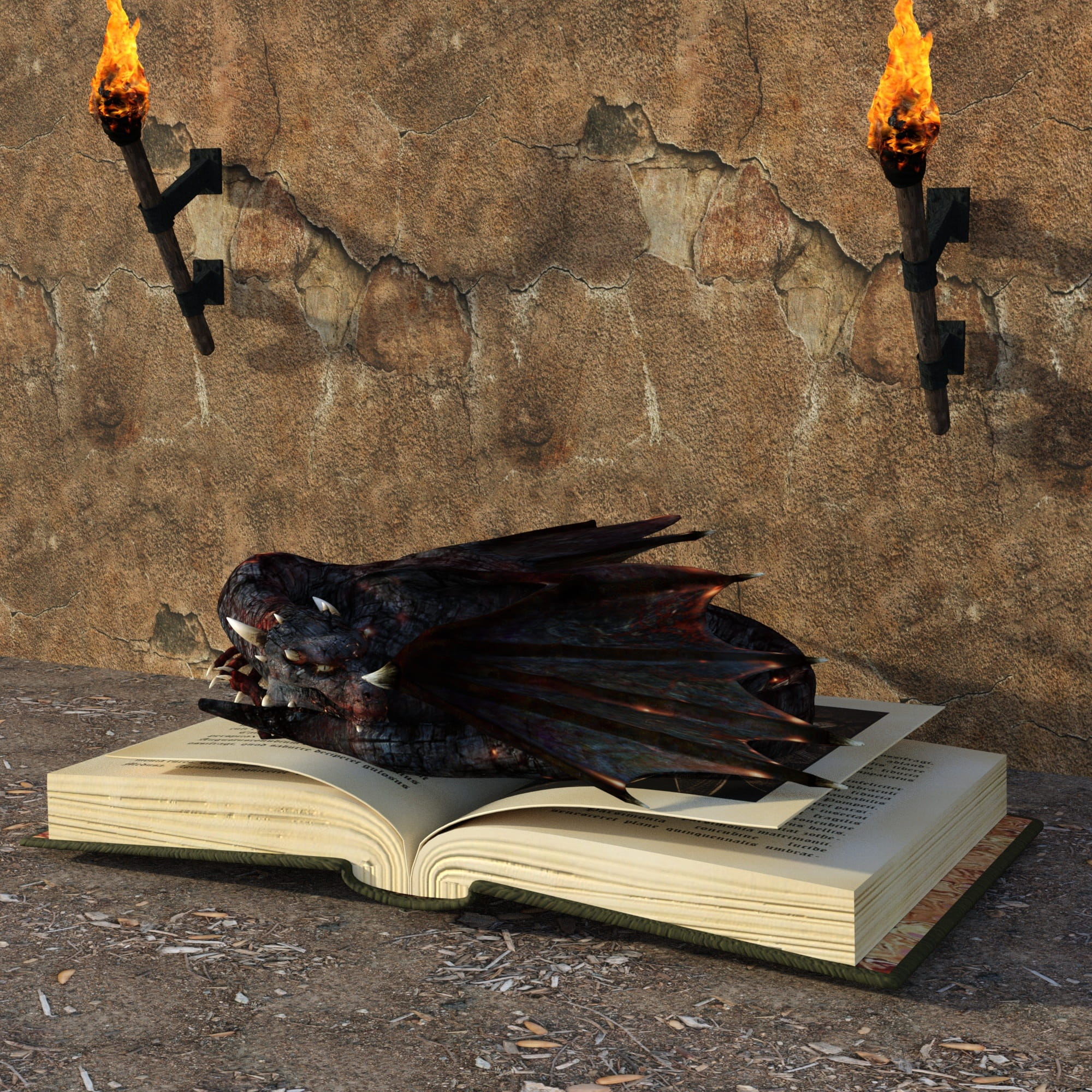animal themes, one animal, book, old, built structure, dragons, no people, day, pets, black color, fantasy, mystical, animal, vertebrate, domestic, mammal, Phone HD Wallpaper