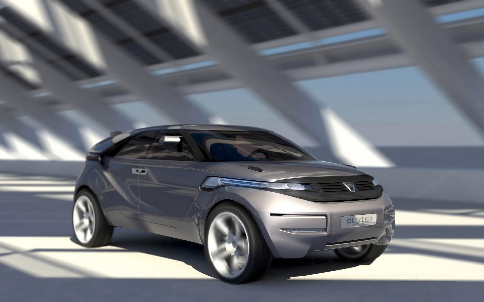 dacia, crossover, door, hatchback, concept, gray, running, duster, 1080P, HD Wallpaper
