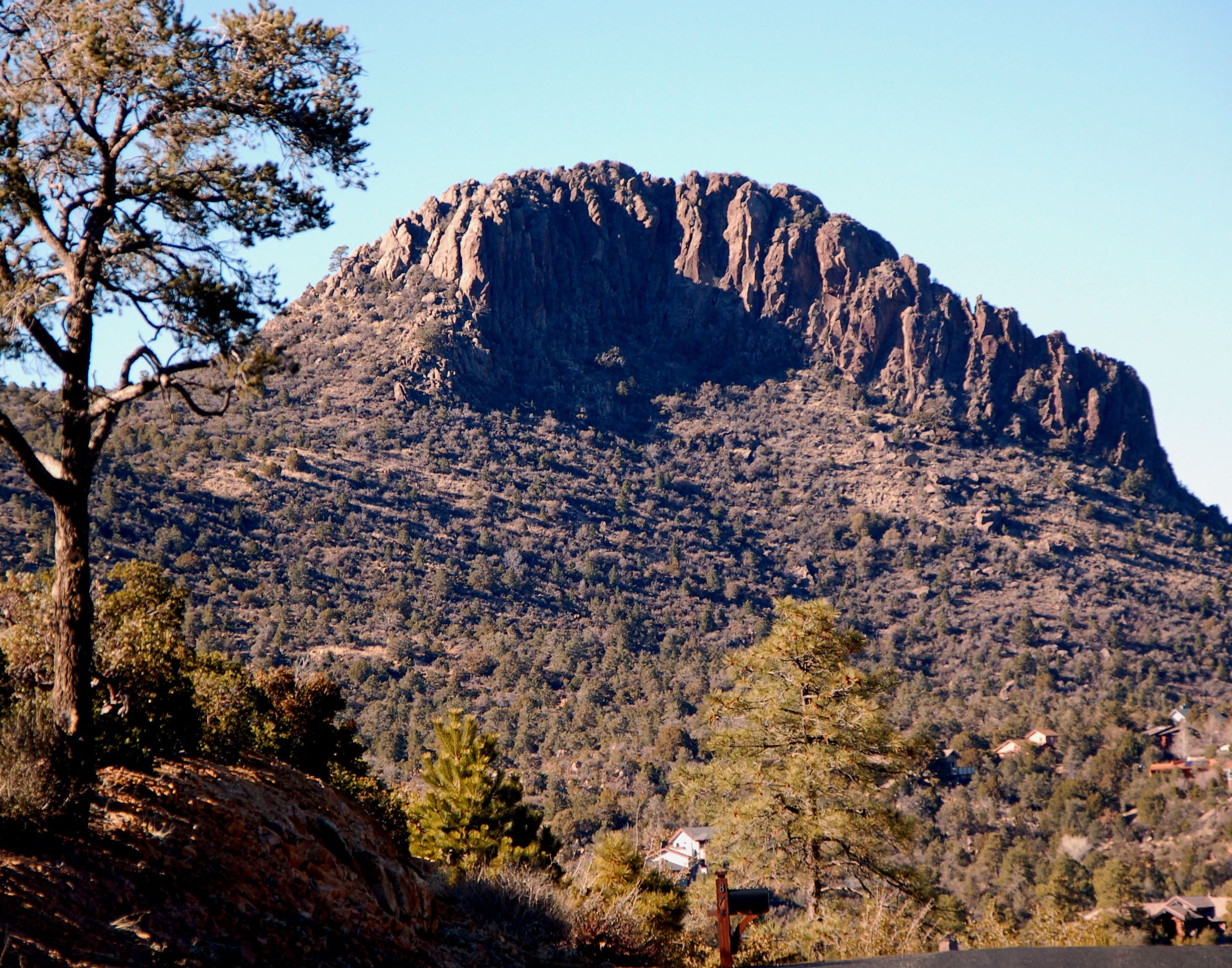 clear sky, rock, outdoors, plant, mountain peak, rock - object, arid climate, tranquil scene, nature, landscape, remote, hiking, day, solid, no people, HD Wallpaper