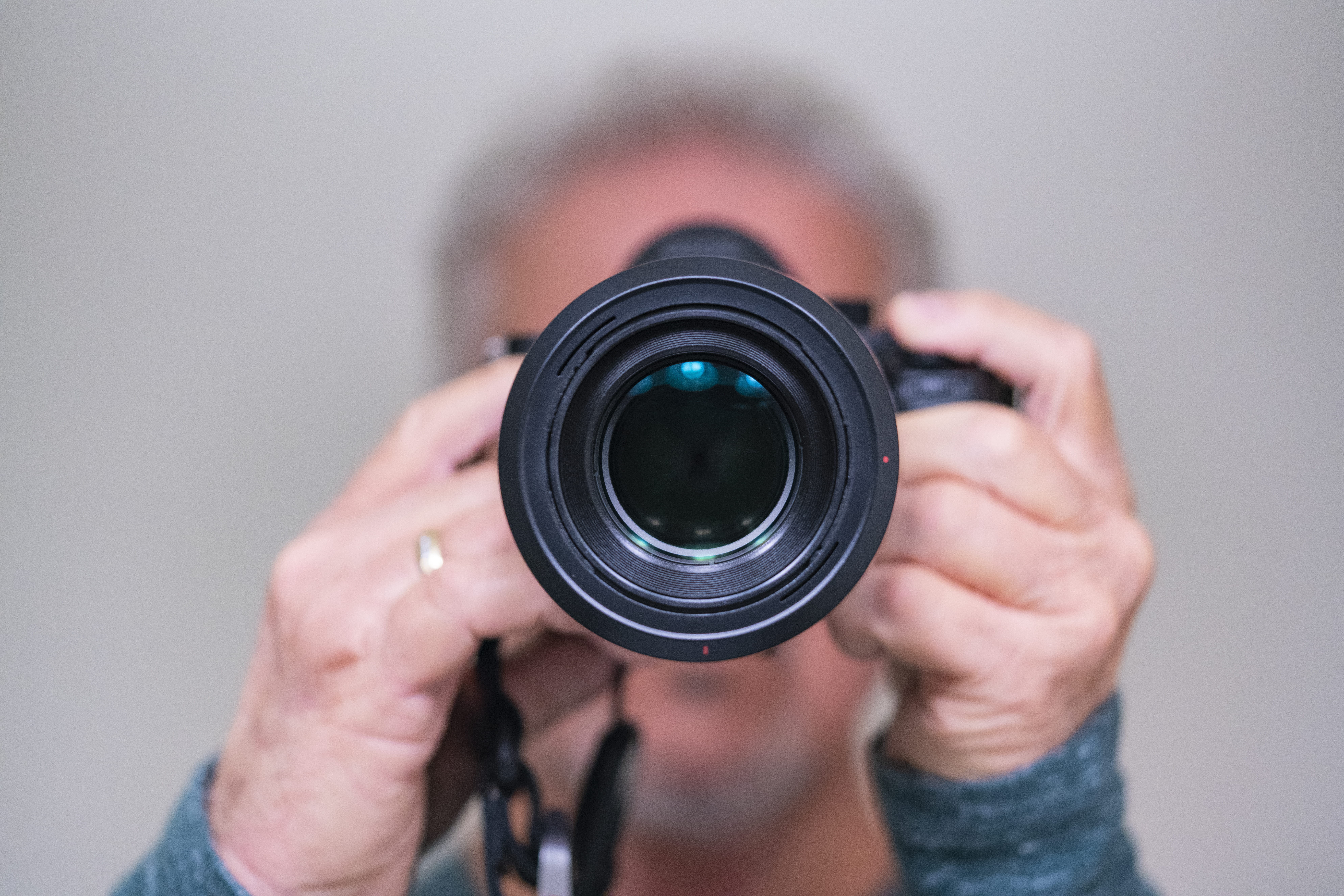 headshot, human, person, focussed, people, front view, lens - optical instrument, slr camera, obscured face, 8K, photographer, focused, adult, activity, HD Wallpaper