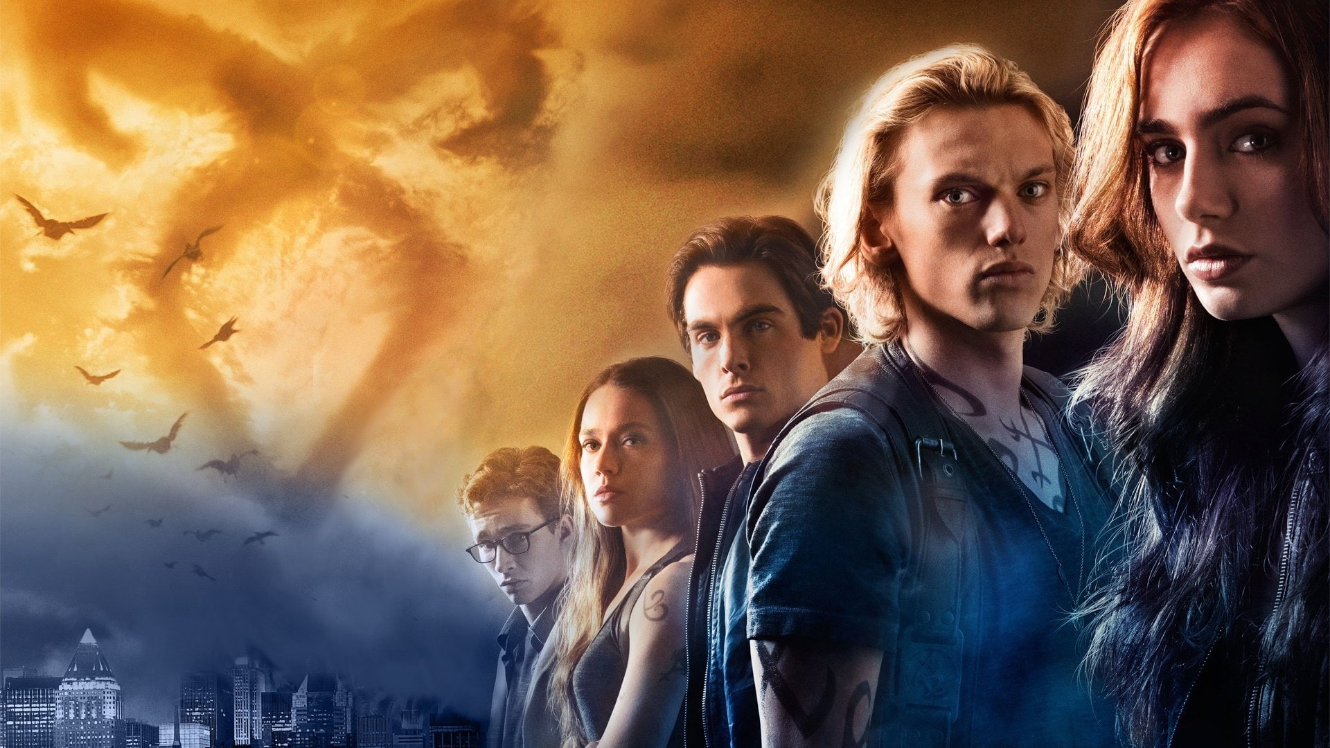 Jemima West, Jamie Campbell Bower, Movie, Robert Sheehan, 1080P, Lily Collins, Jonathan Rhys Meyers, The Mortal Instruments: City of Bones, HD Wallpaper