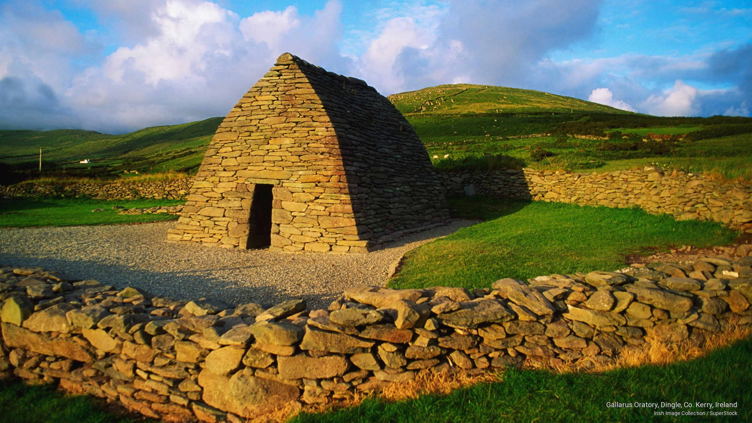 gallarus, ireland, 2K, oratory, kerry, Landmarks, co, dingle, HD Wallpaper