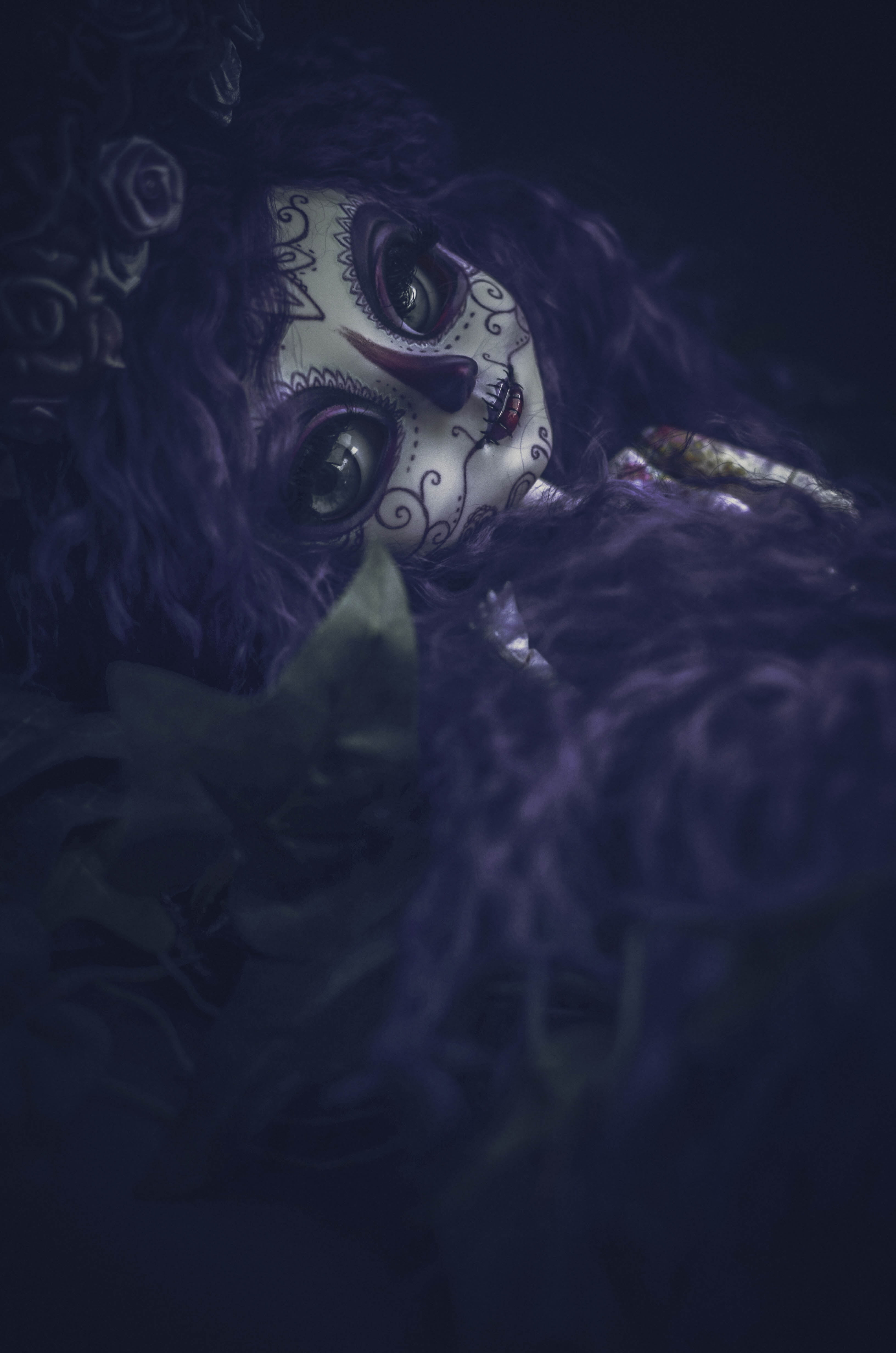 heart, Ginko, people, 4K, love, mystery, blue, halloween, Thunder, horror, Full custom, purple, natural, Fantasy, make-up, Matsuo, dream, mask - Disguise, Phone HD Wallpaper