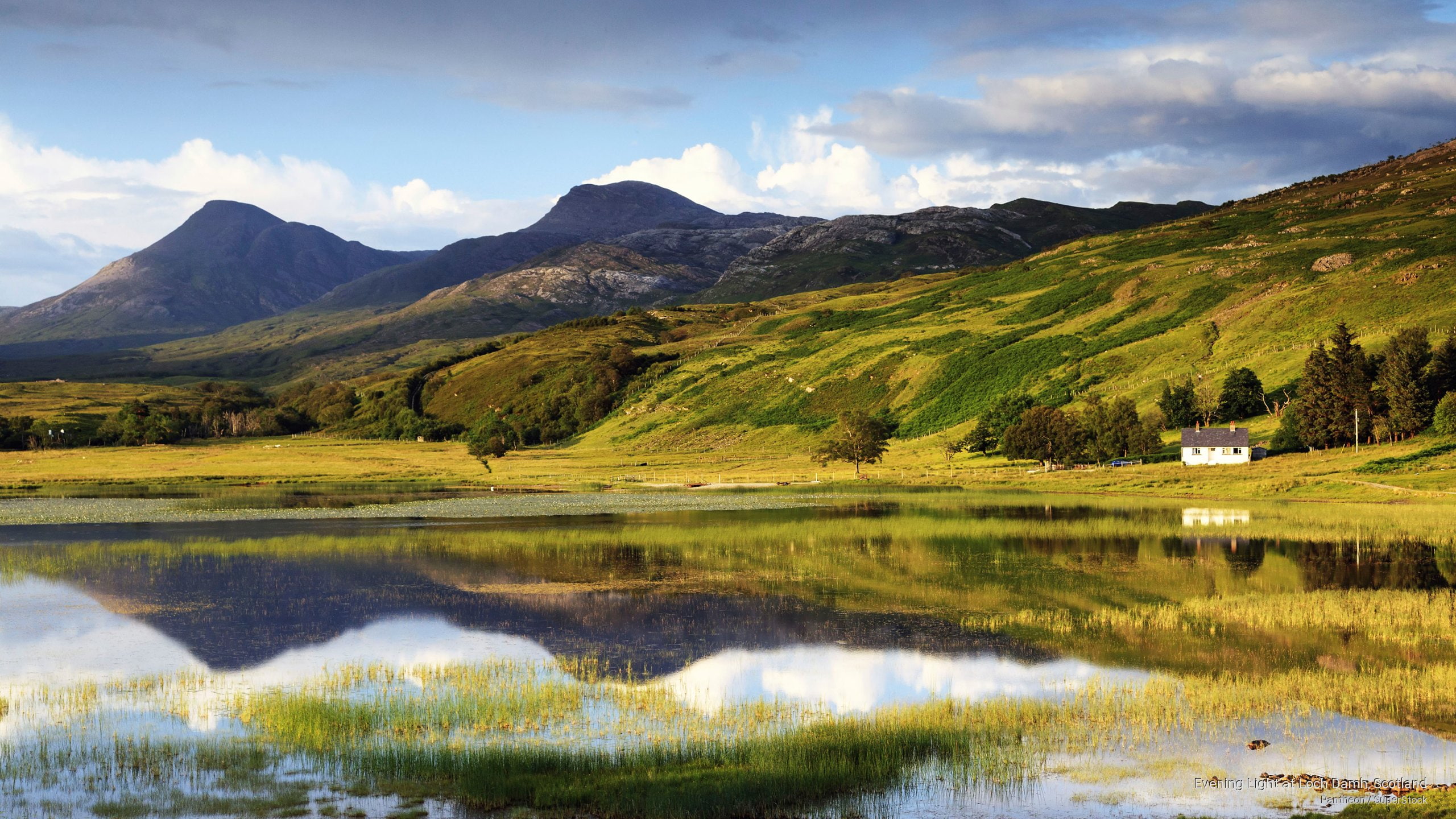 scotland, damh, Europe, evening, light, loch, 2K, HD Wallpaper