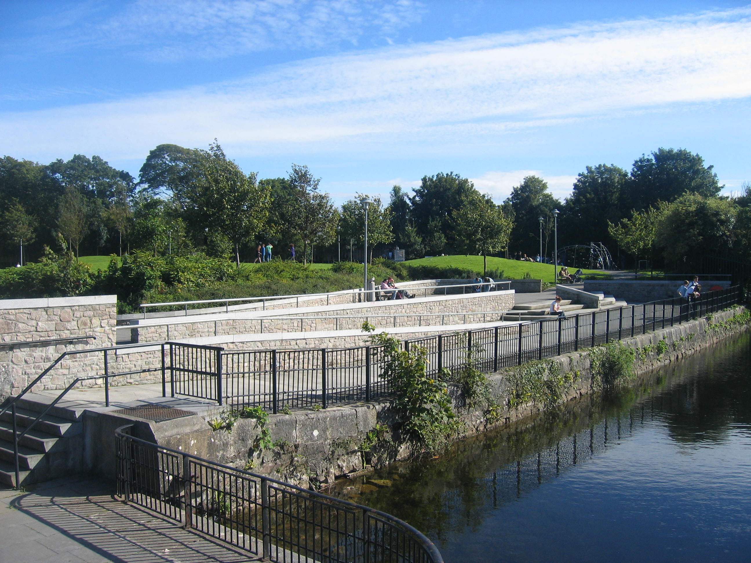 no people, Galway, Ireland, Millennium, nature, water, high angle view, built structure, architecture, cloud - sky, plant, tree, Childrens Park, outdoors, HD Wallpaper