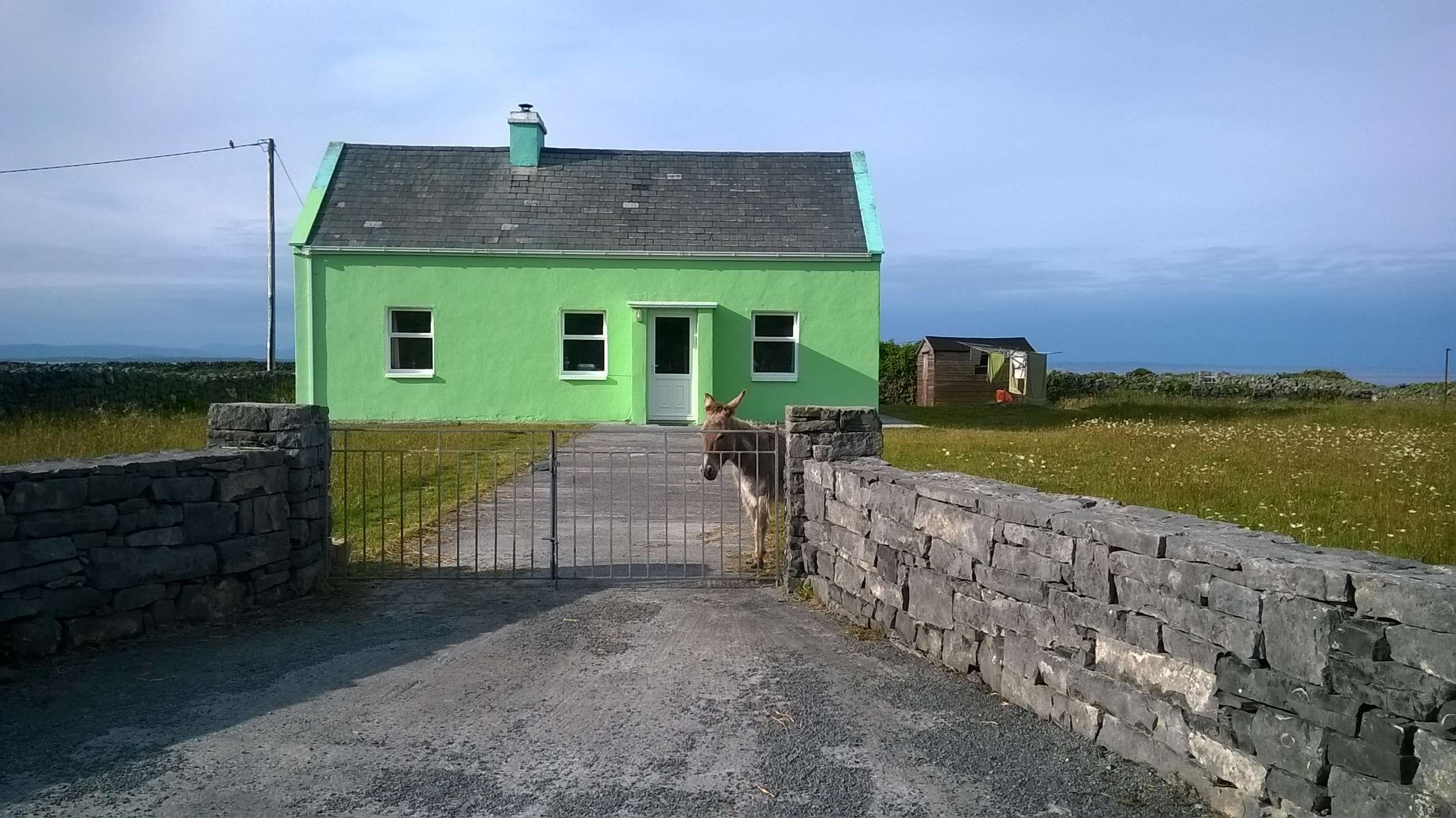 aran islands, ireland, stone wall, the past, rural, architecture, 2K, history, built structure, building exterior, galway, outdoors, no people, grass, HD Wallpaper