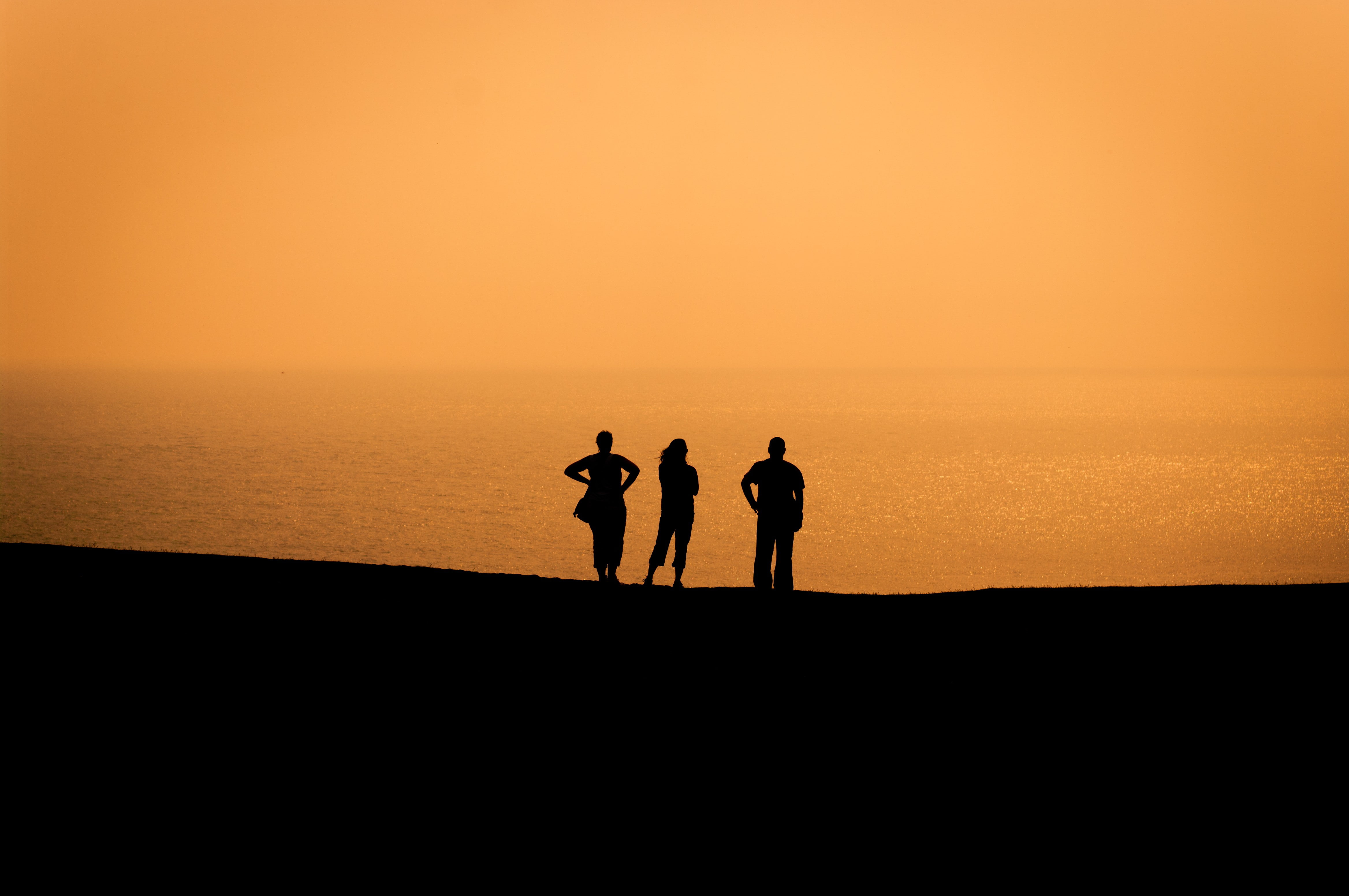 ocean, hd, sillhouette, art, oceans, gower, x, nature, 4K, HORIZON, wales, HD Wallpaper