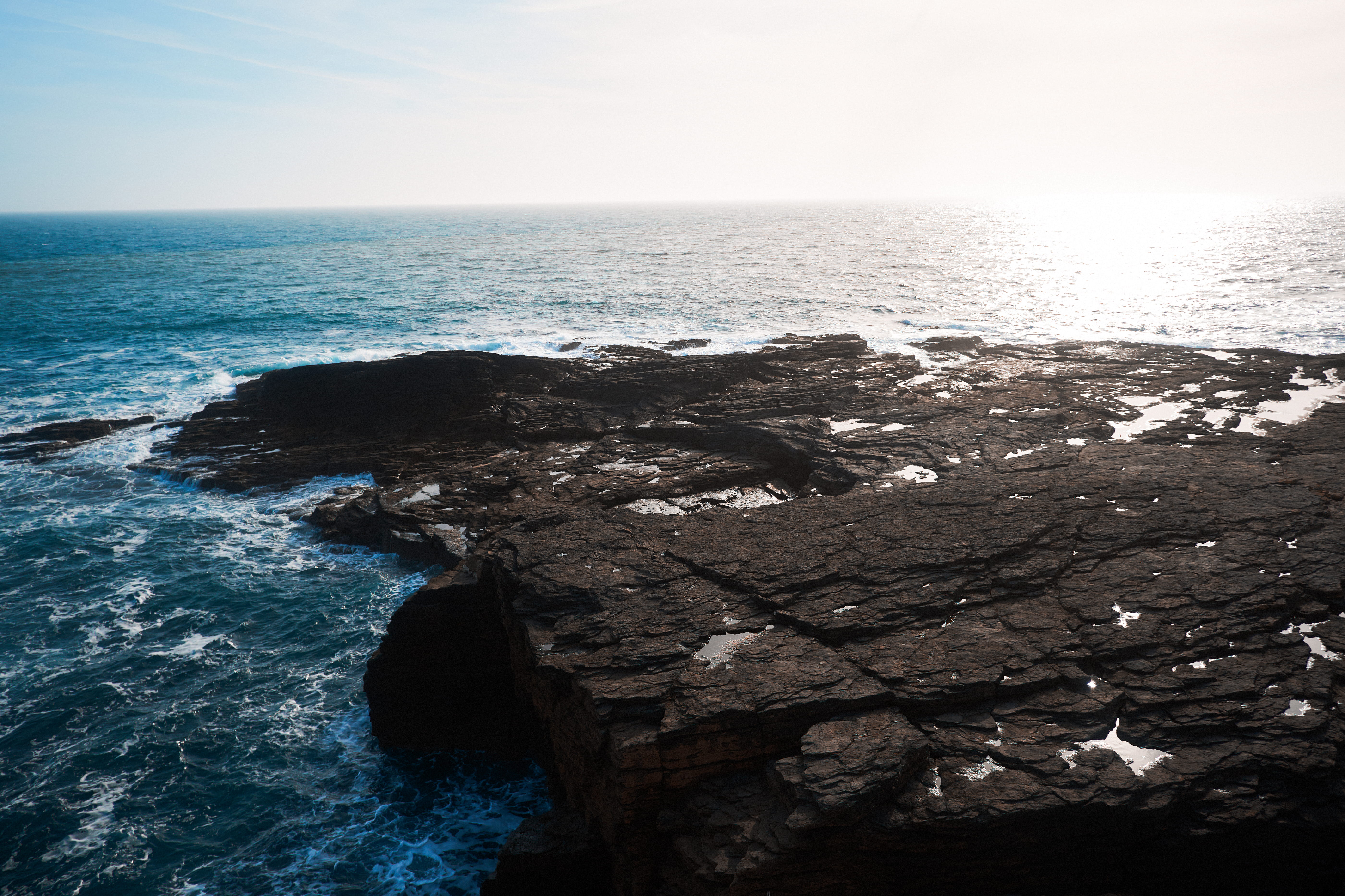 rock, hilarious, scenics - nature, breaking, moody, sky, water, land, cliff, no people, wexford, beauty in nature, cliffs, mood, motion, hook lighthouse, HD Wallpaper