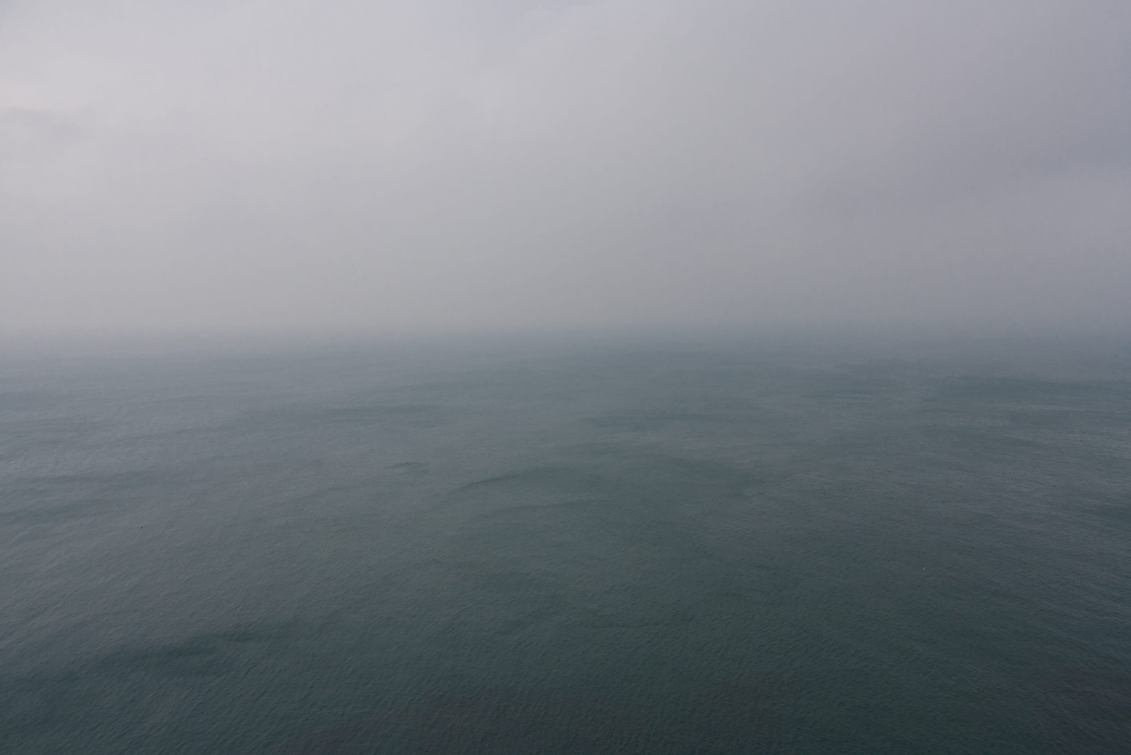 sad, cloud - sky, background, horizon, outdoors, day, waves, rathlin island, ocean, ripple, sea, tranquil scene, nature, blurry, beauty in nature, fog, HD Wallpaper